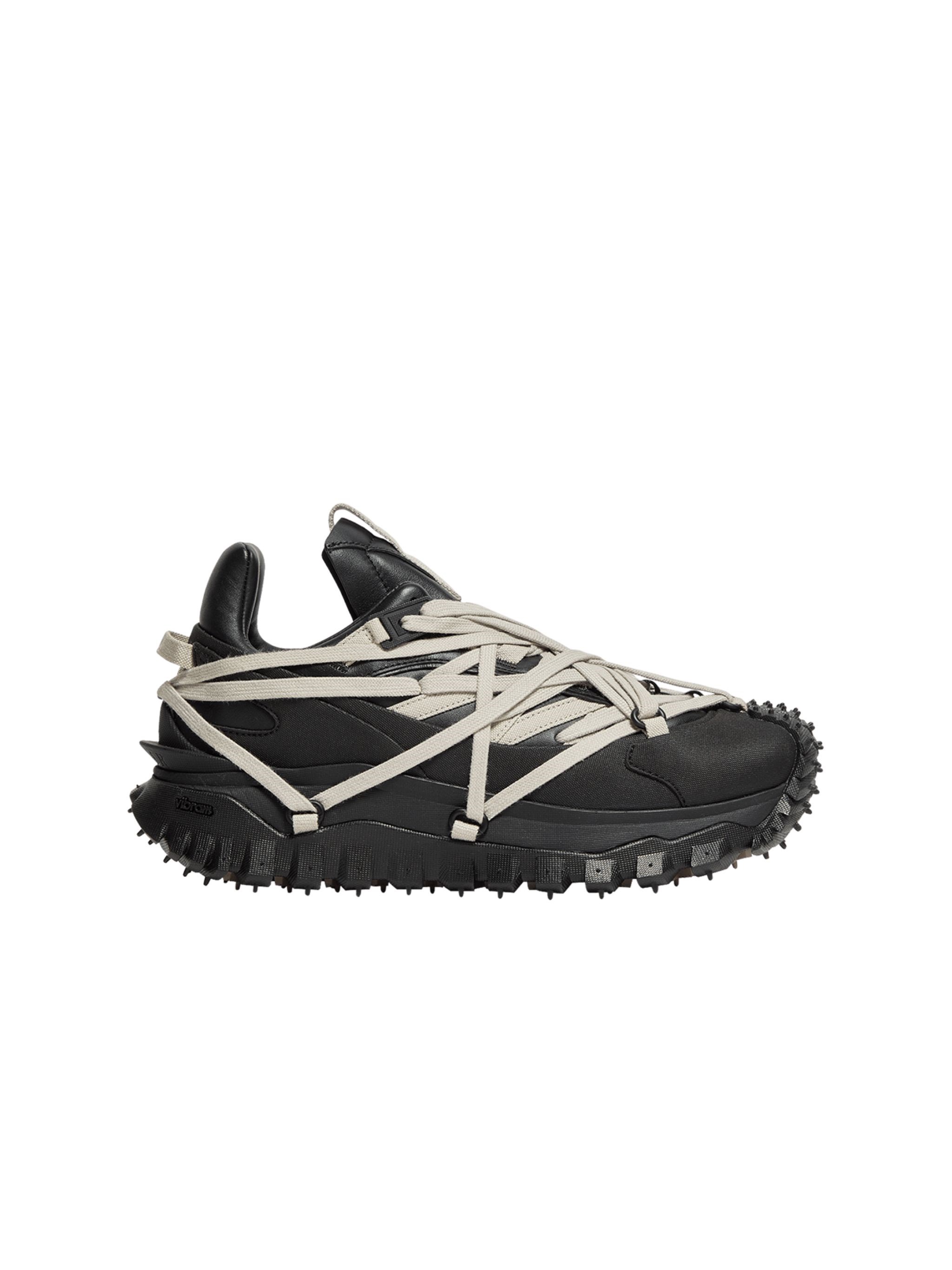 RICK OWENS MONCLER "Trailgrip Megalace" Leather Sneakers