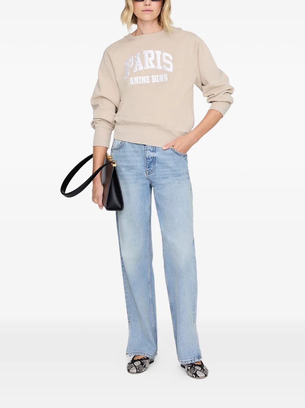 ANINE BING 'Harry' Shrunken Sweatshirt Paris