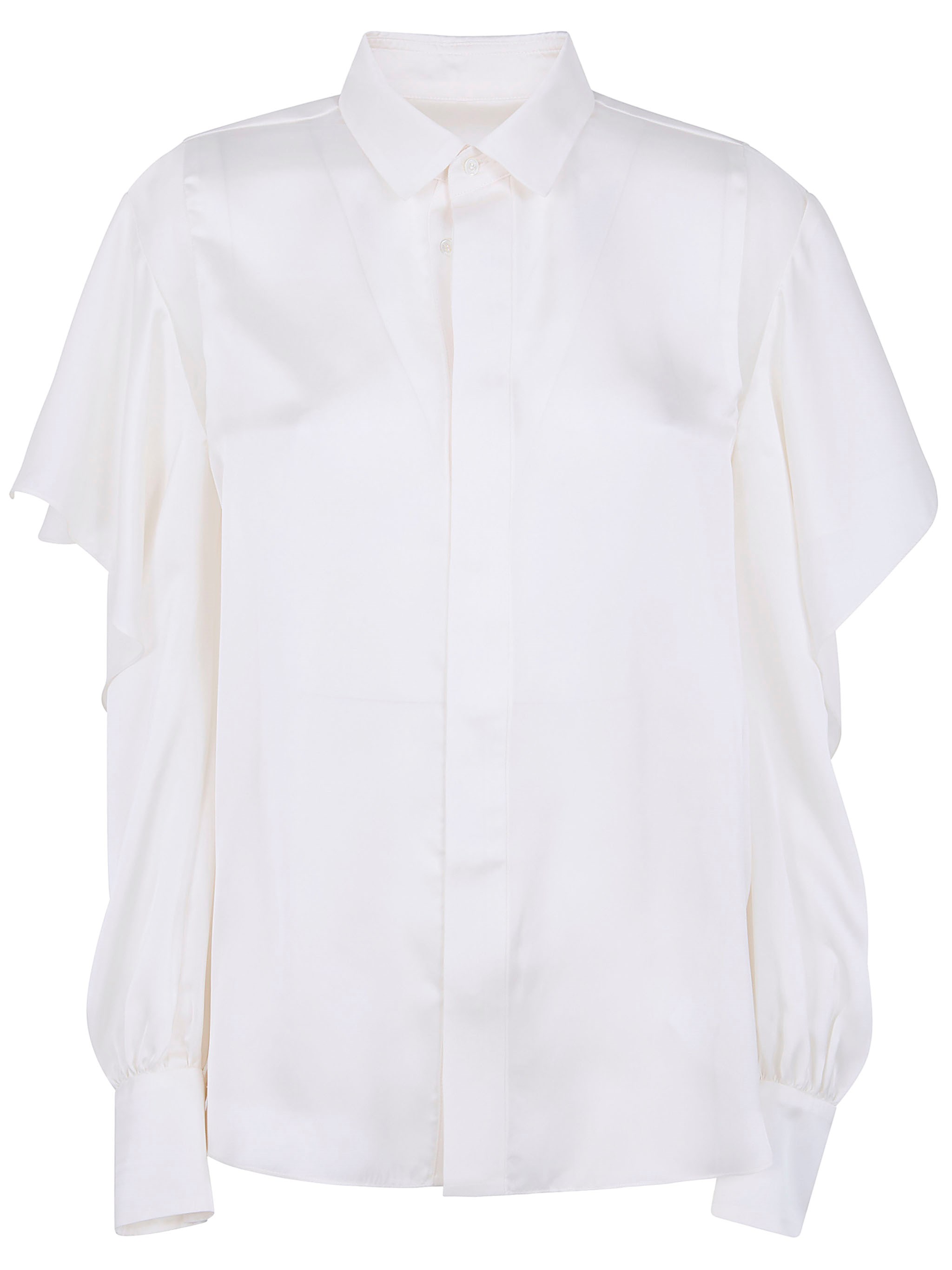 sacai SACAI Satin X Chiffon Shirt　SACAI サテン×シフォンシャツ