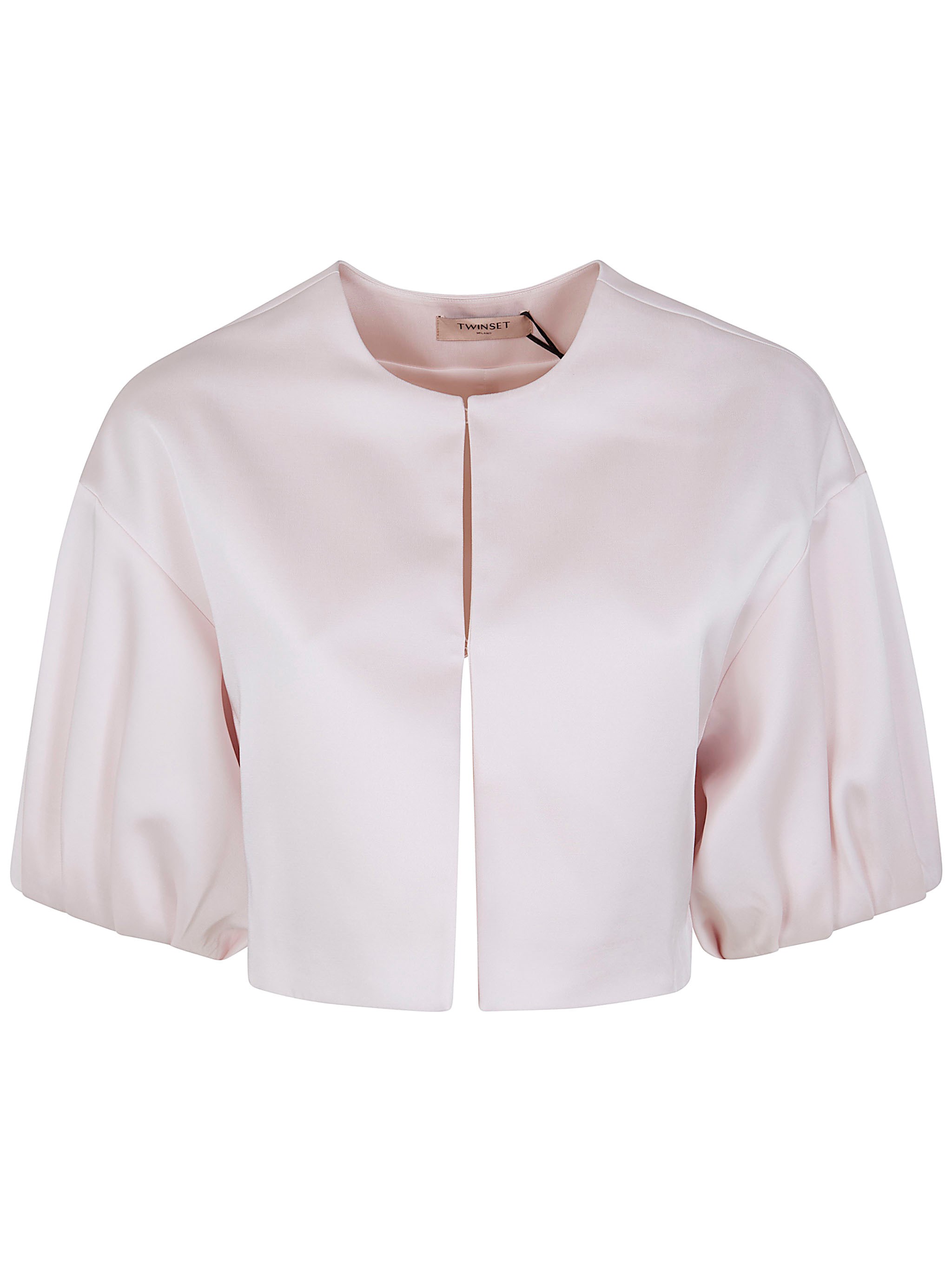 Twinset Cropped Jacket In Pink