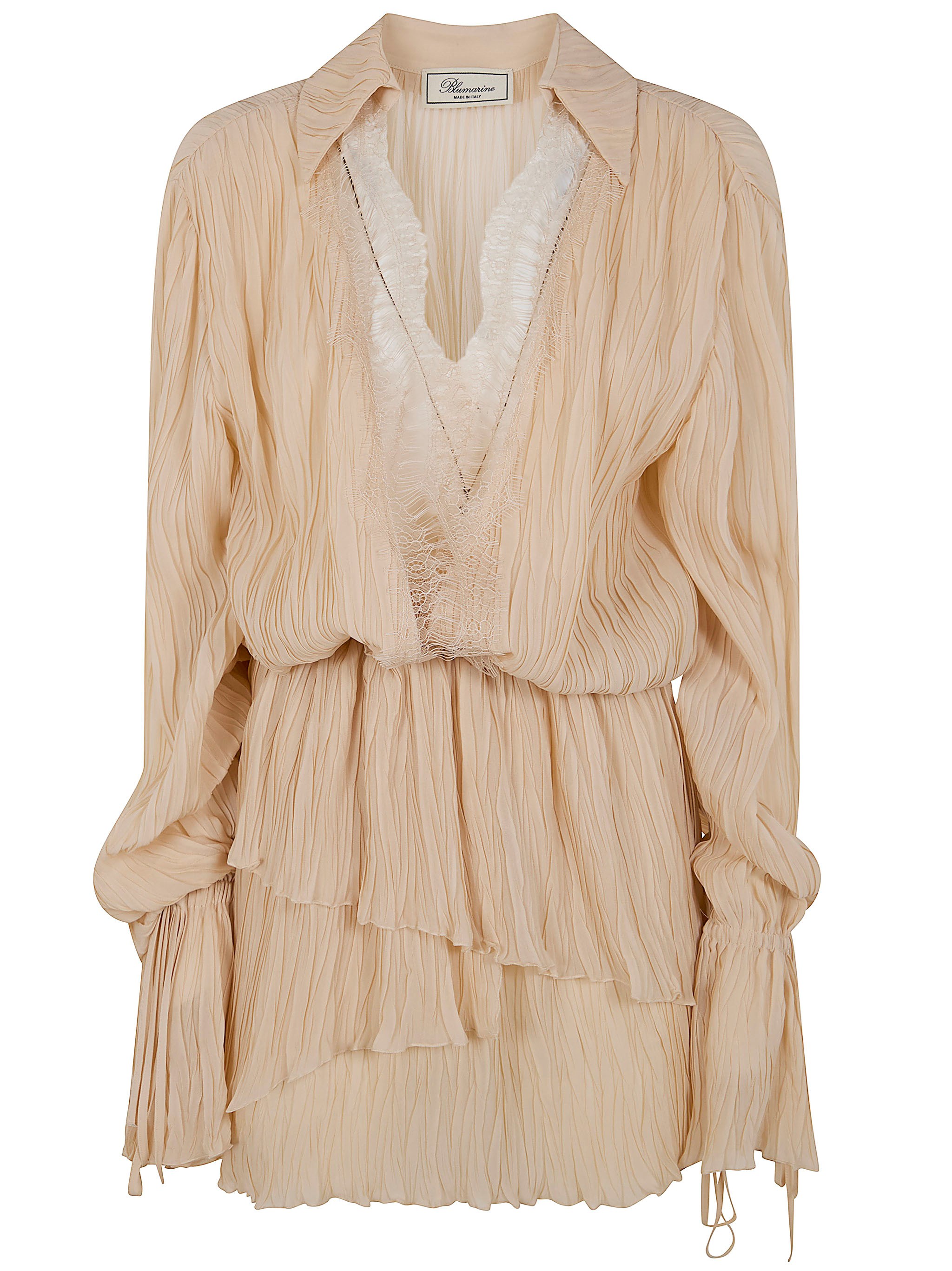 BLUMARINE Georgette Plisse` Dress