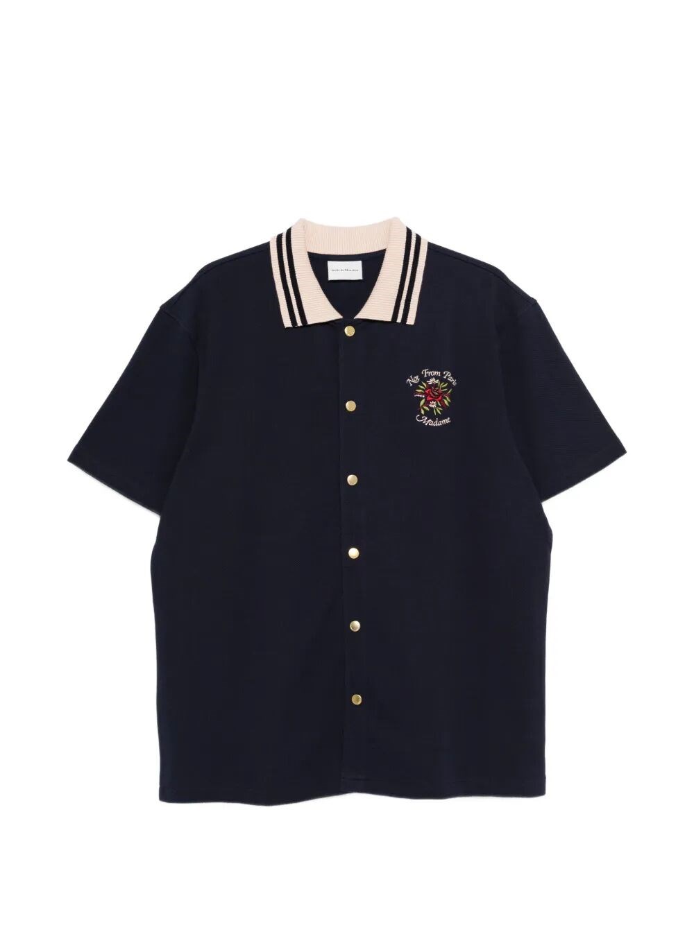 "Piquée Slogan Rose" Shirt