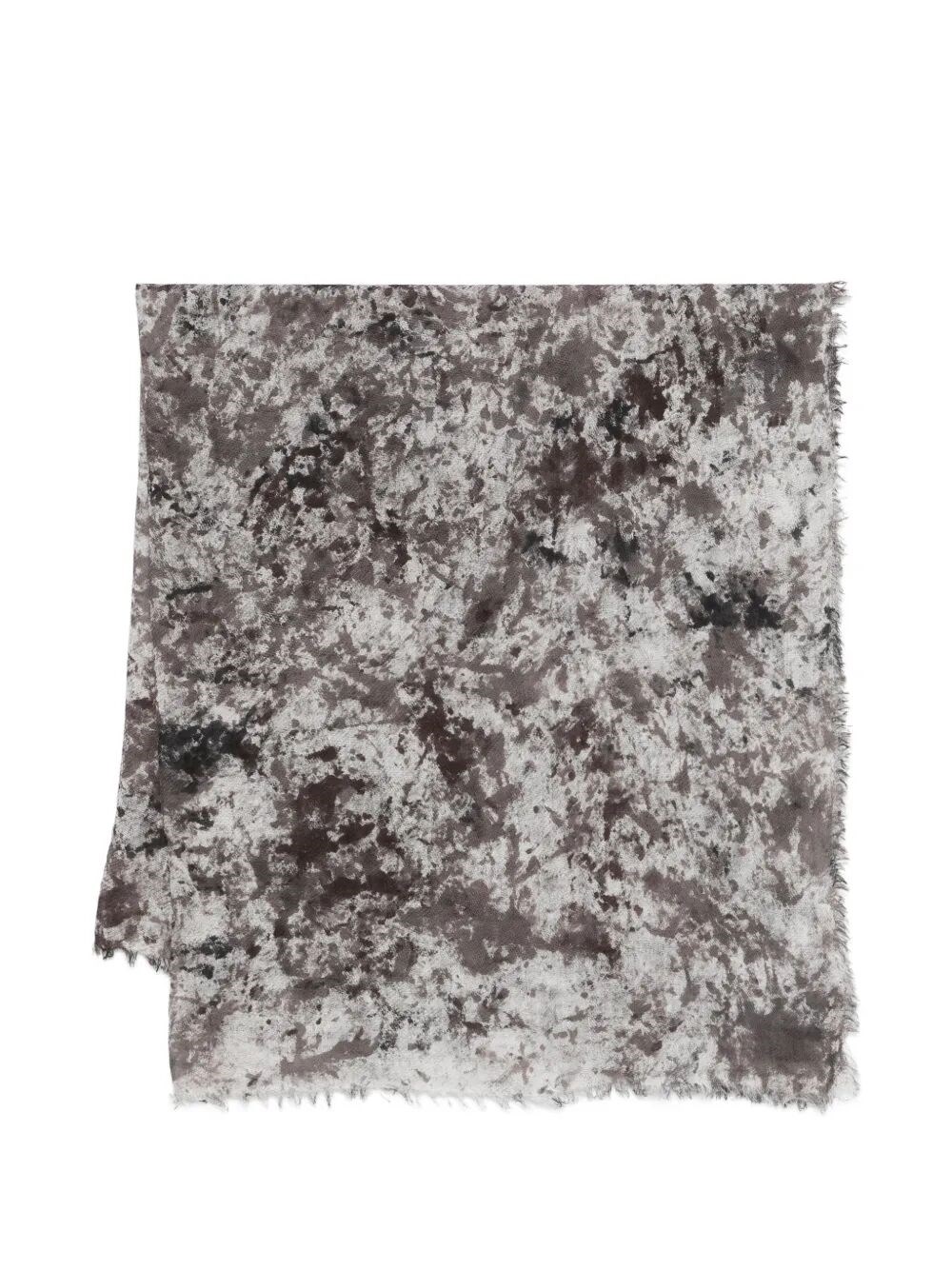 AVANT TOI “Zola” Camouflage Effect Modal Linen Silk Scarf 130X135