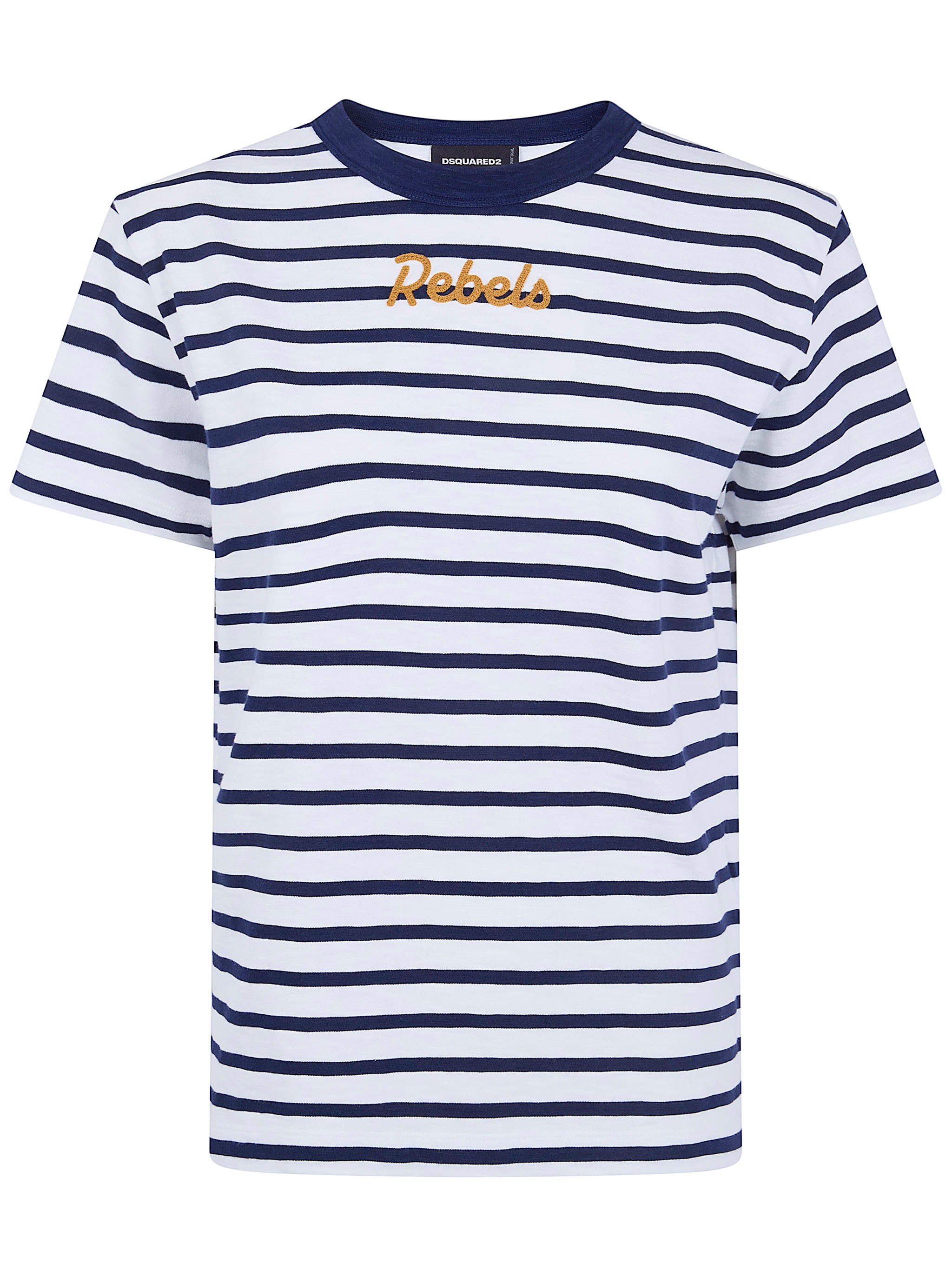 DSQUARED2 스트라이프 저스트 라이트 핏 티셔츠