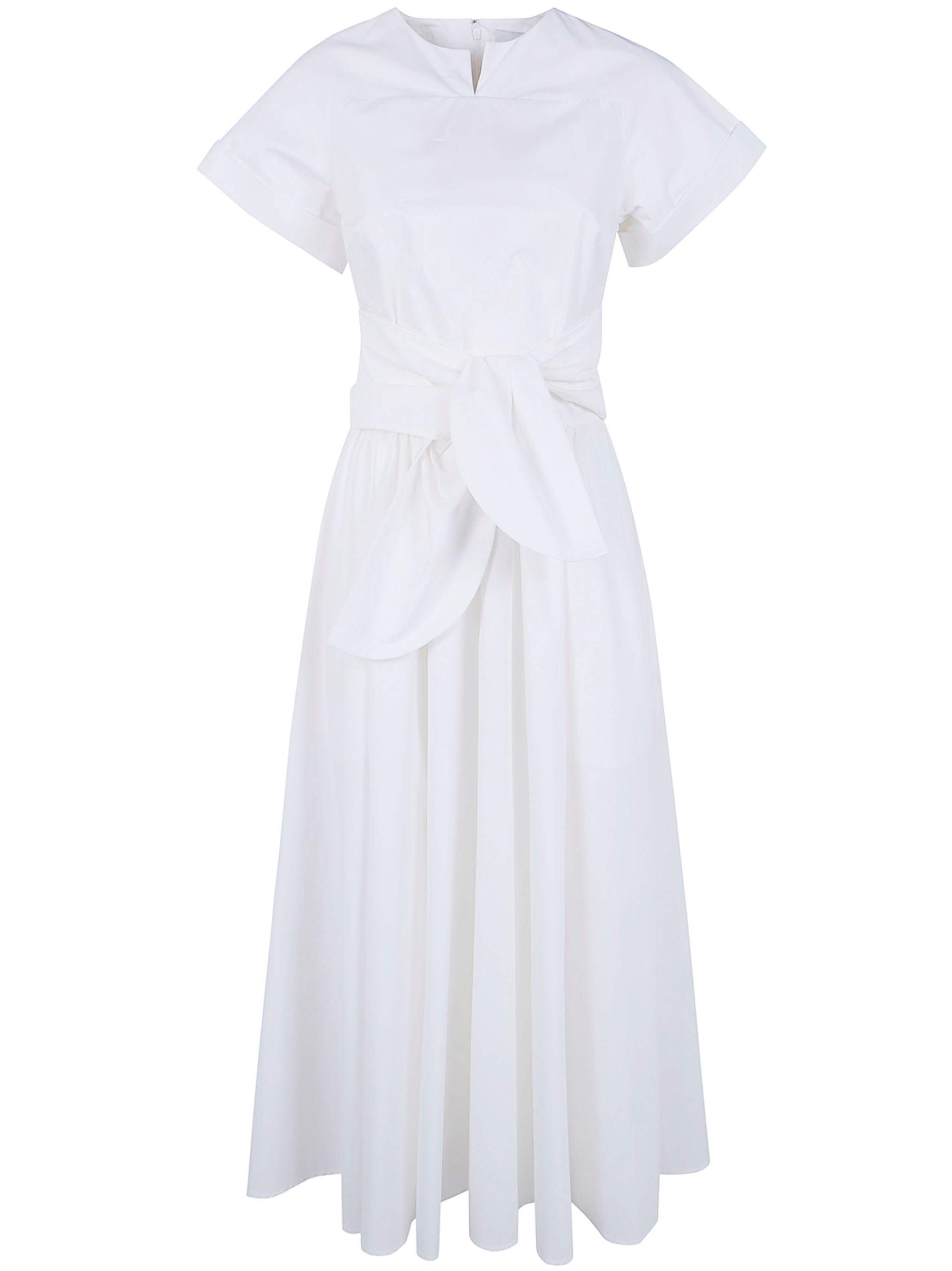 PATOU Short Sleeves Midi Knot Dress
