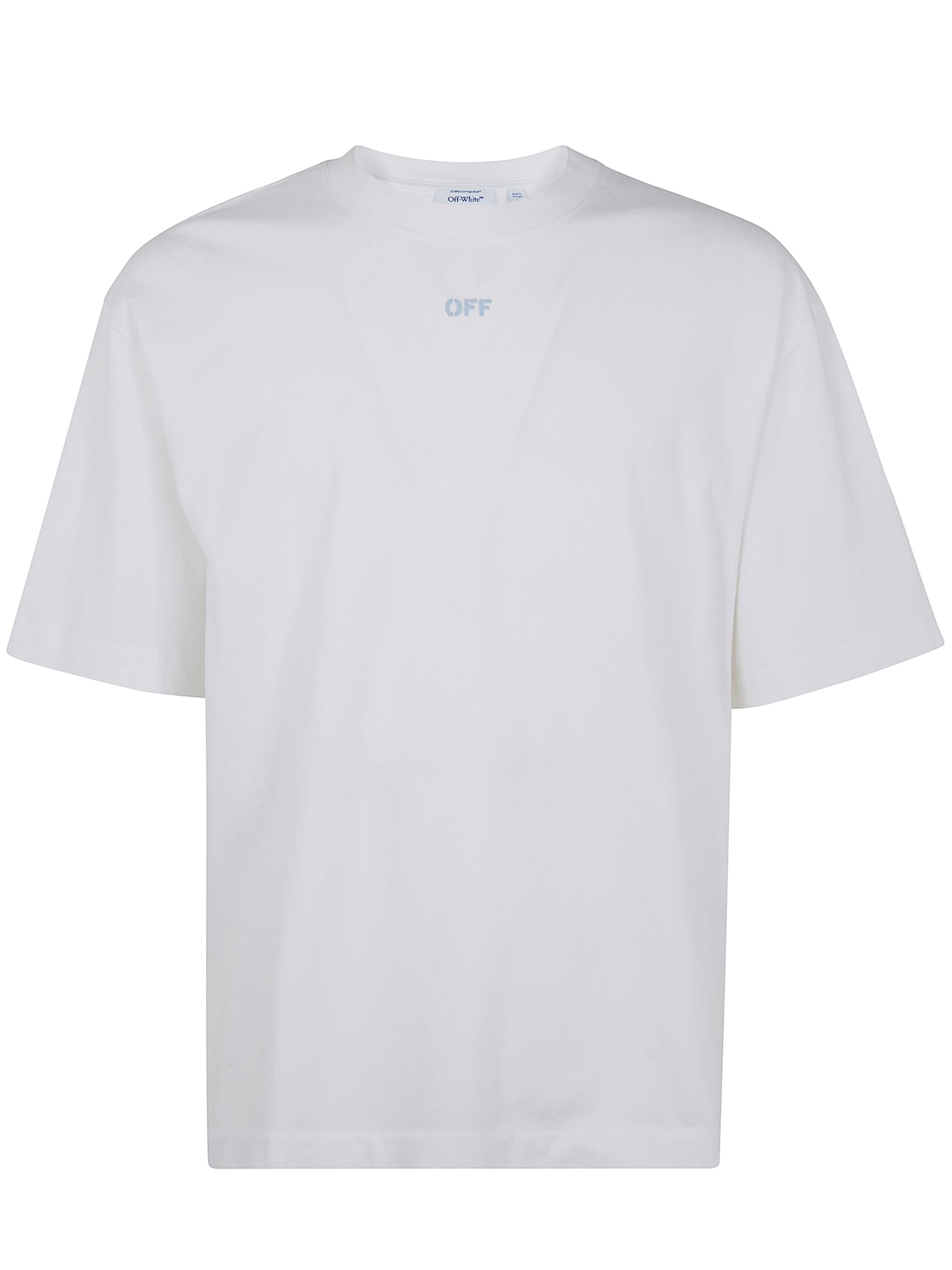 Off-white Graphic Print Crew Neck Short Sleeve T-shirt In White