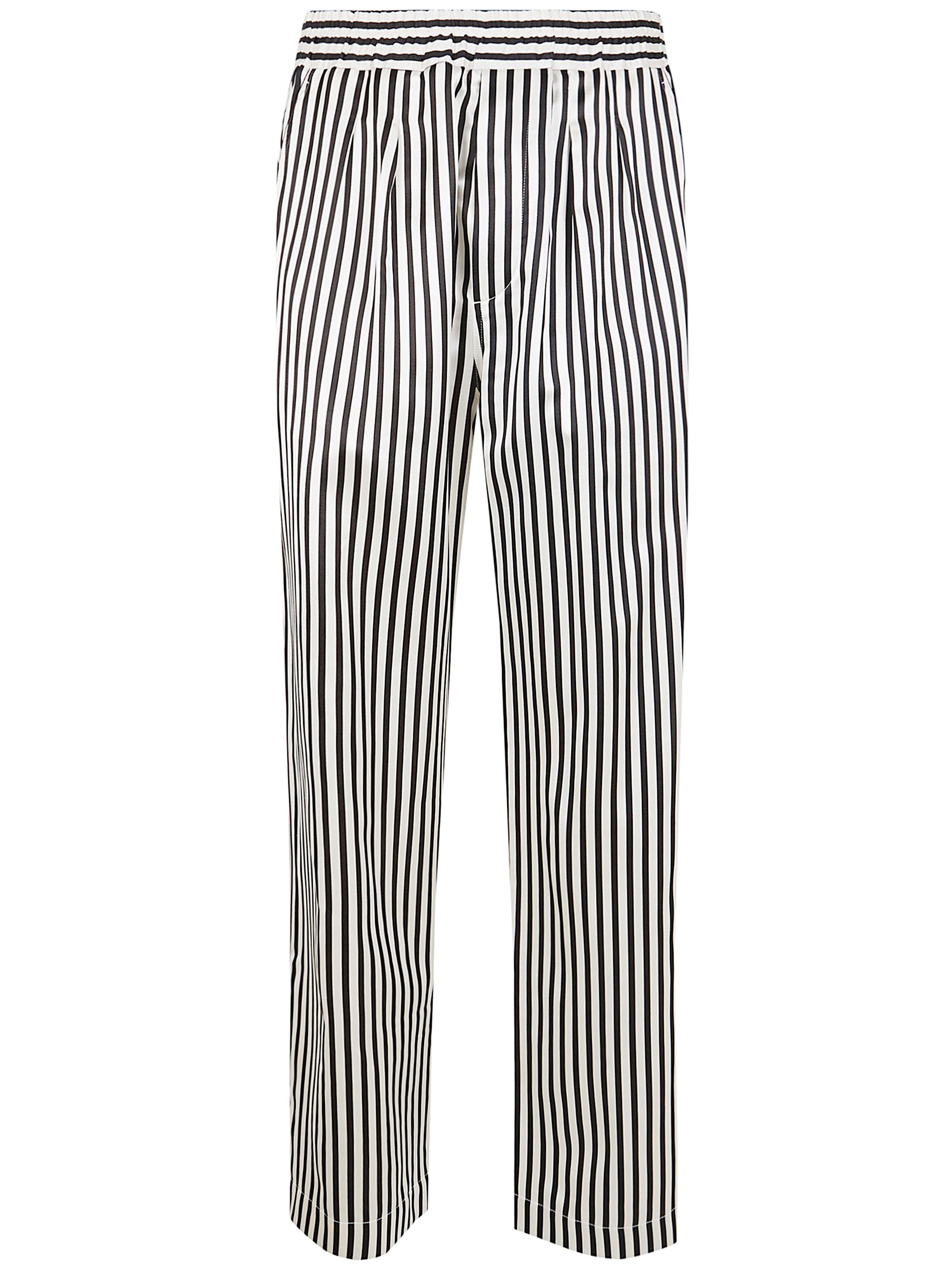 TOM FORD Fluid Silk Baton Stripe Pleated Piping Lounge Pants