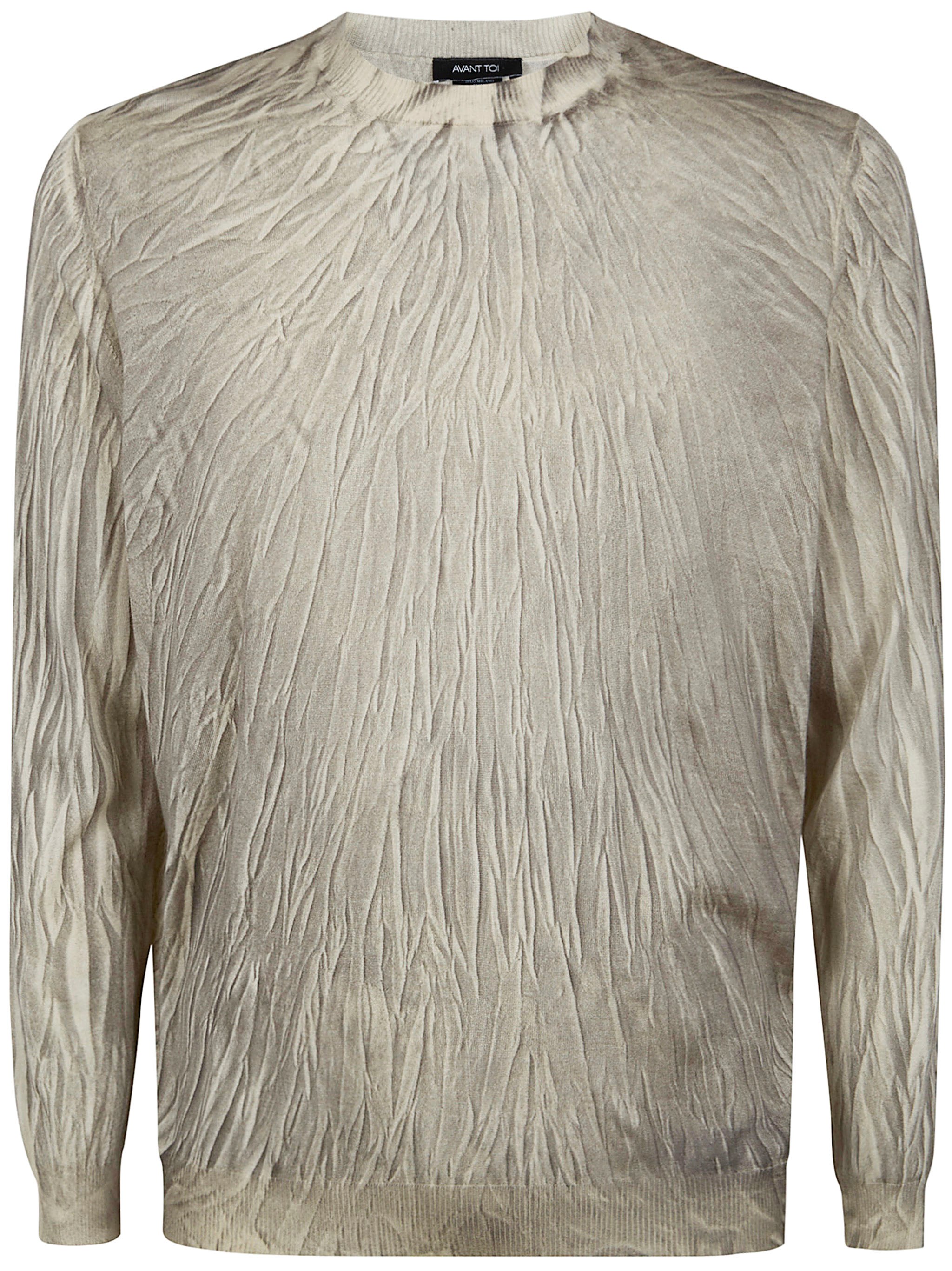 AVANT TOI “Flaubert” Crumpled Effect Cashmere And Silk Comfort Pullove