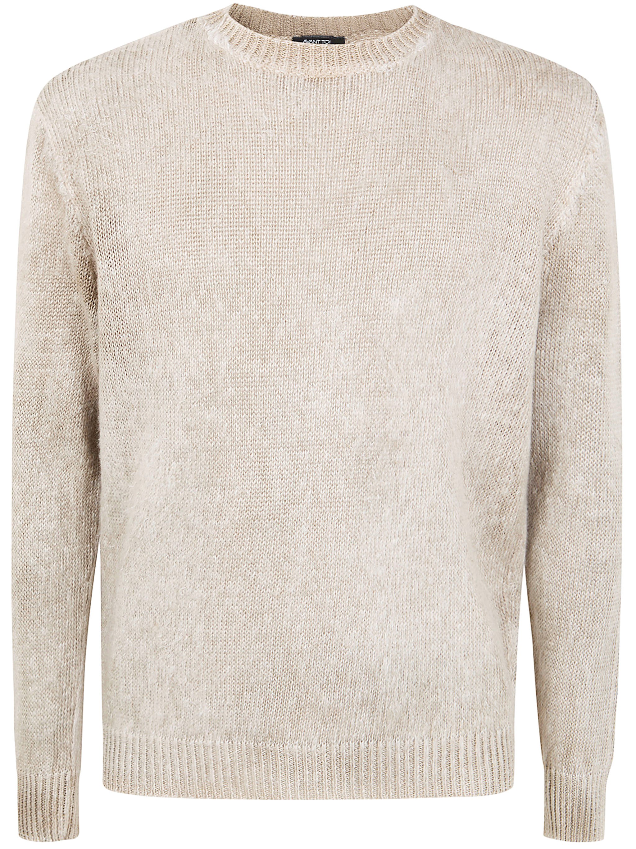 AVANT TOI "Hand Painted" Brushed Linen Round Neck Pullover