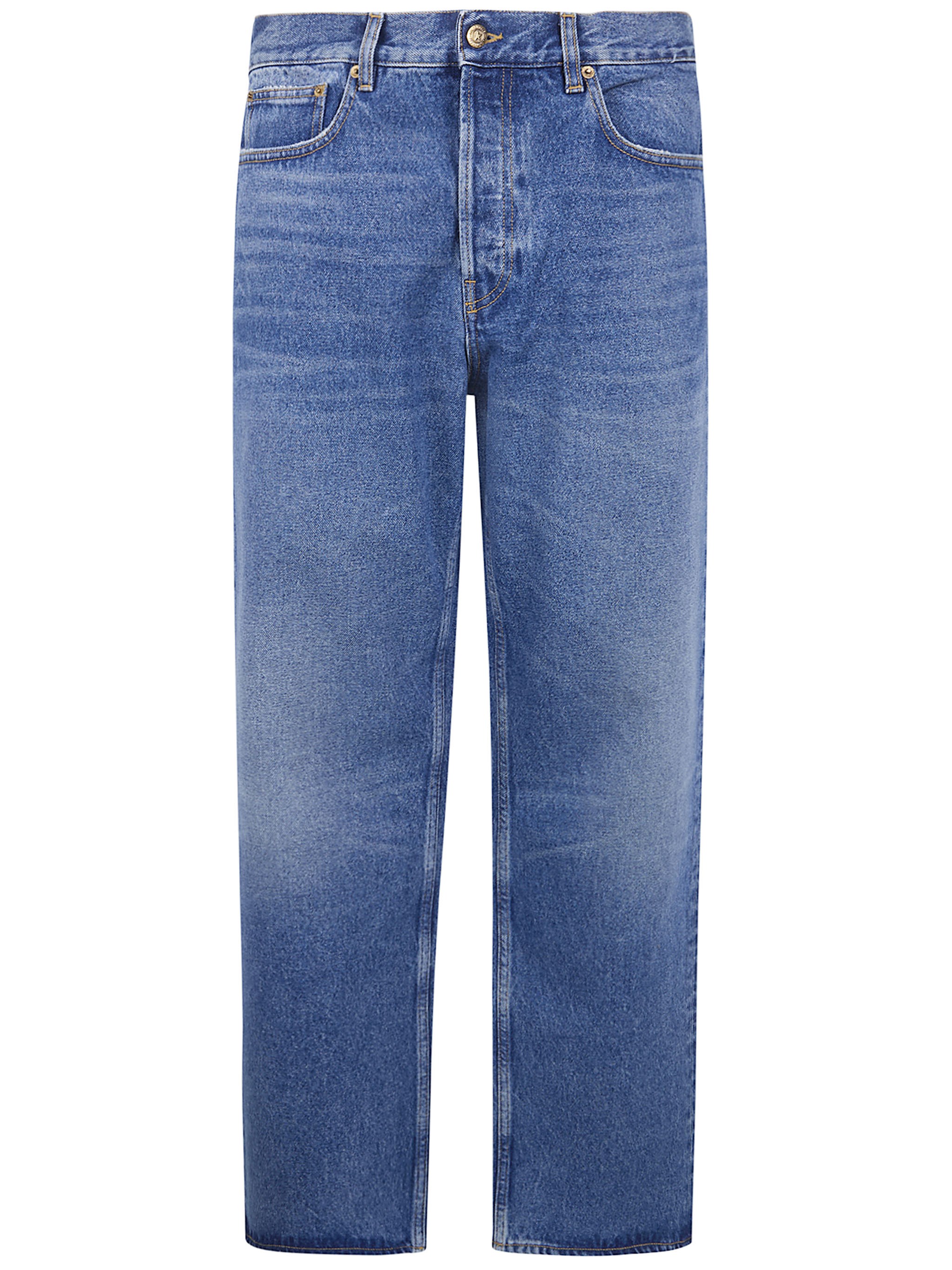 GOLDEN GOOSE "Golden M`S" Pant Skate Loose Medium Blue Washed Denim　GOLDEN GOOSE "Golden M`S" パンツ スケート ルーズ ミディアム ブルー ウォッシュ デニム GOLDEN