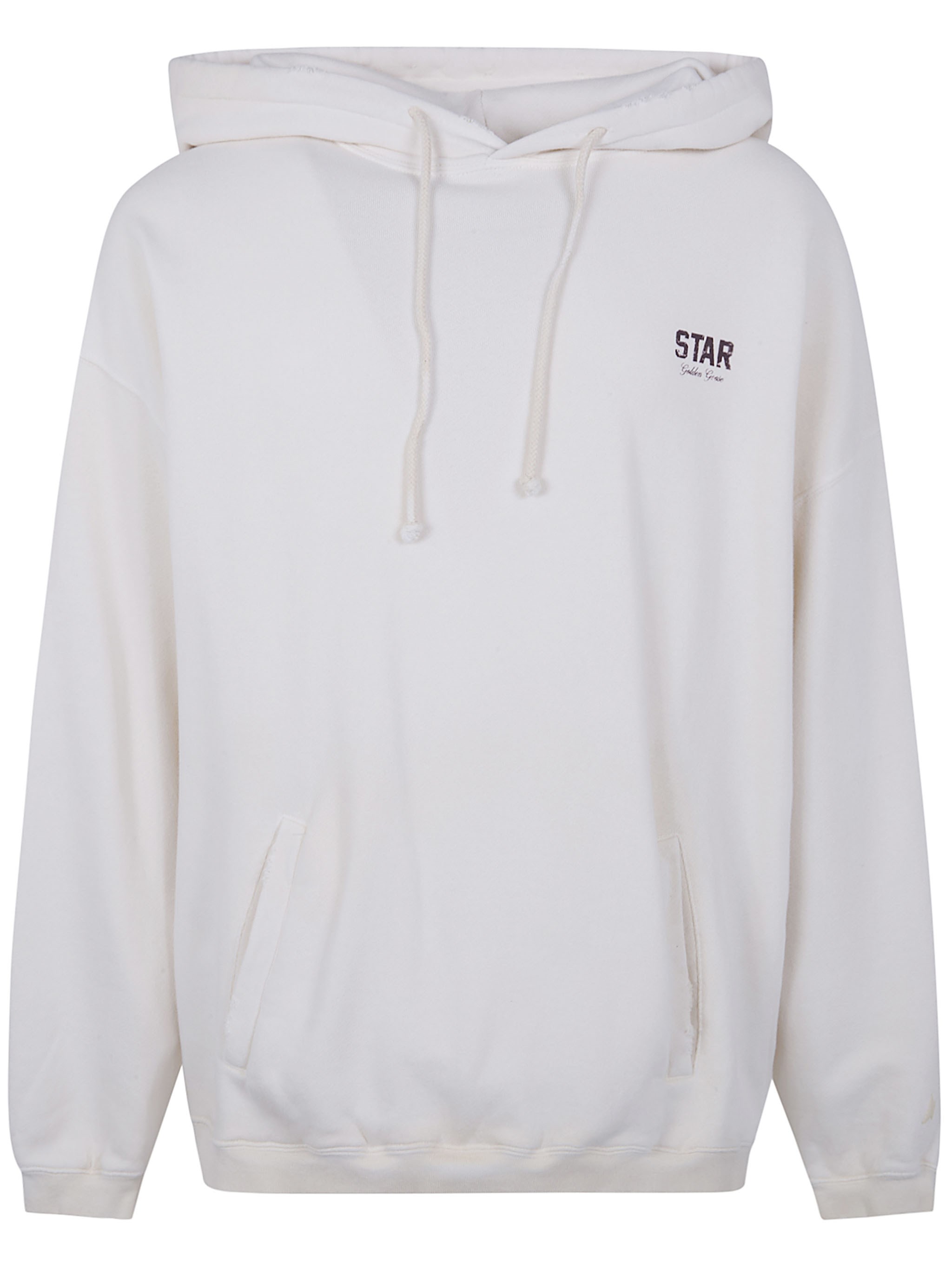 GOLDEN GOOSE "Star" Unisex Oversize Hoodie Vintage Treatment Star Gold　GOLDEN GOOSE "スター" ユニセックス オーバーサイズ パーカー ヴィンテージ加工 スター ゴールド GOLDEN