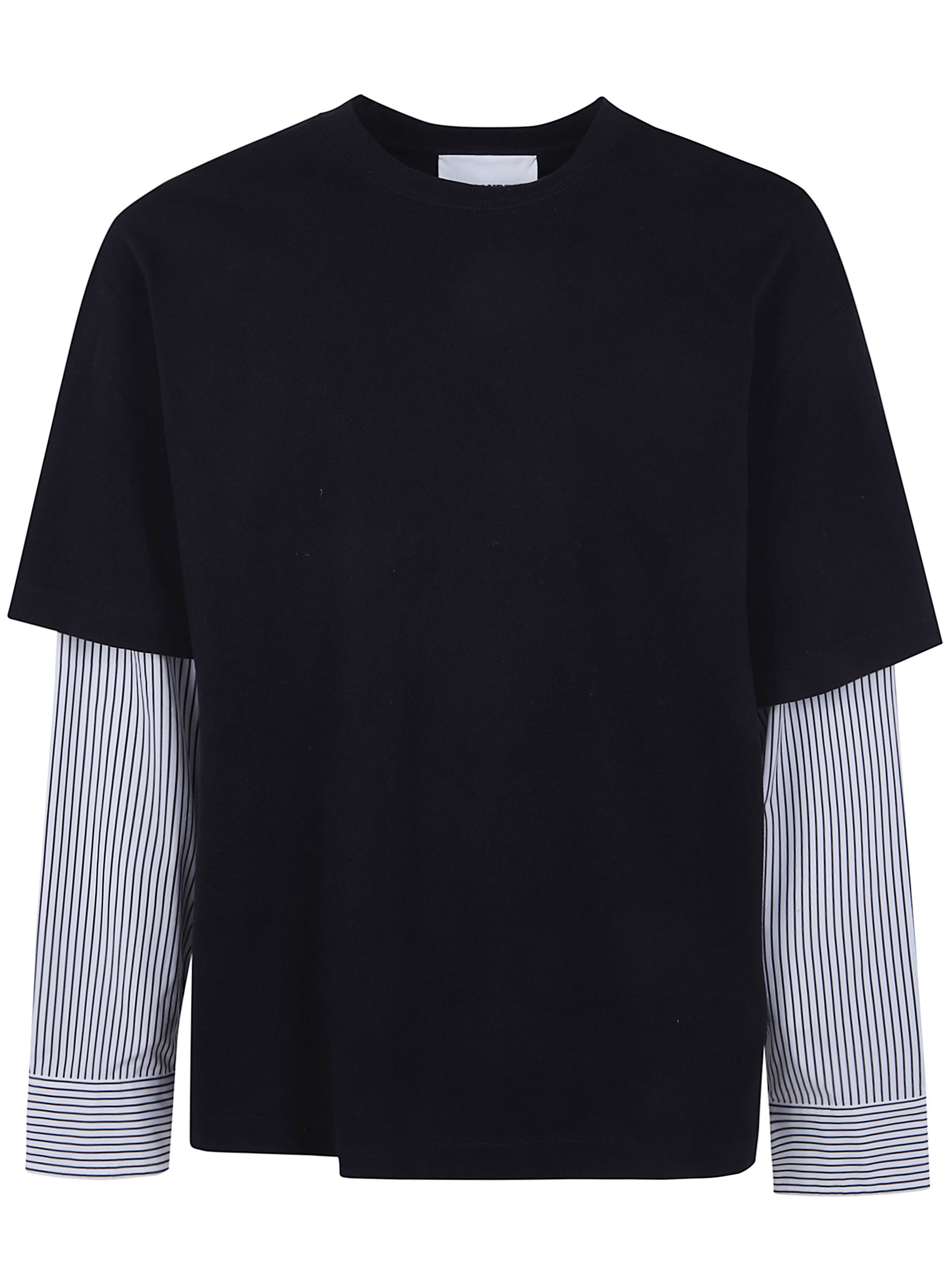 Jil Sander T-shirt met lange mouwen en ronde hals