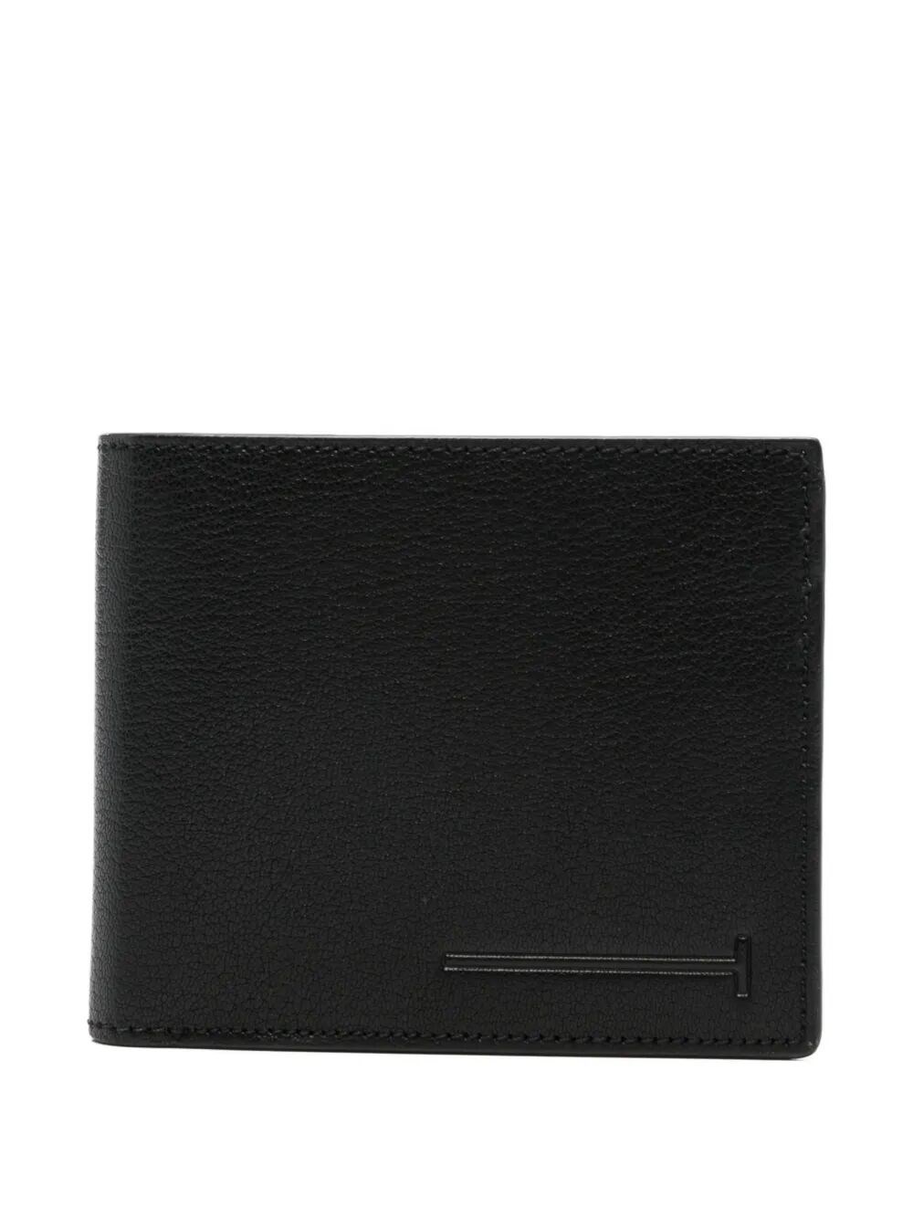 TOM FORD Supple Grain Leather Elongated T Line Classic Bifold Wallet W