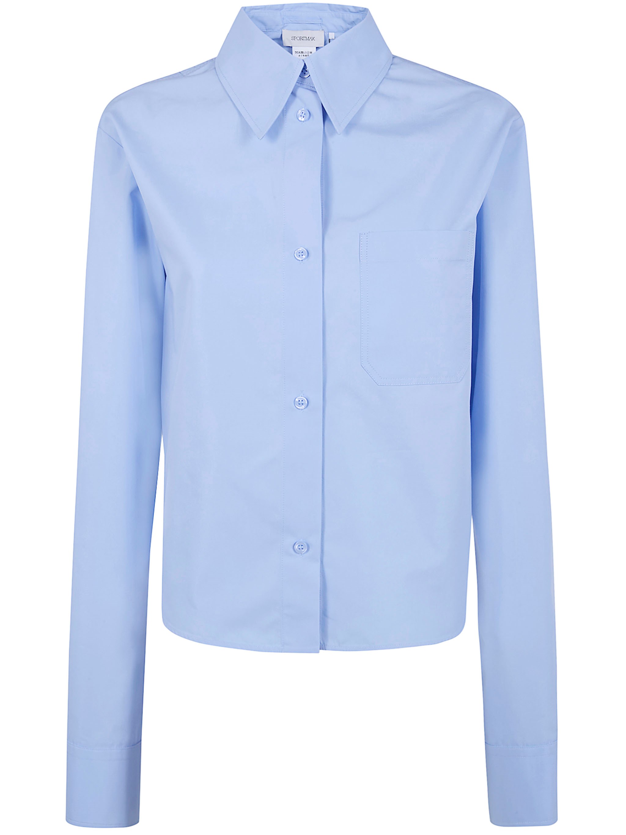 MAX MARA SPORTMAX Spxceppo Popeline Cotton Cropped Shirt