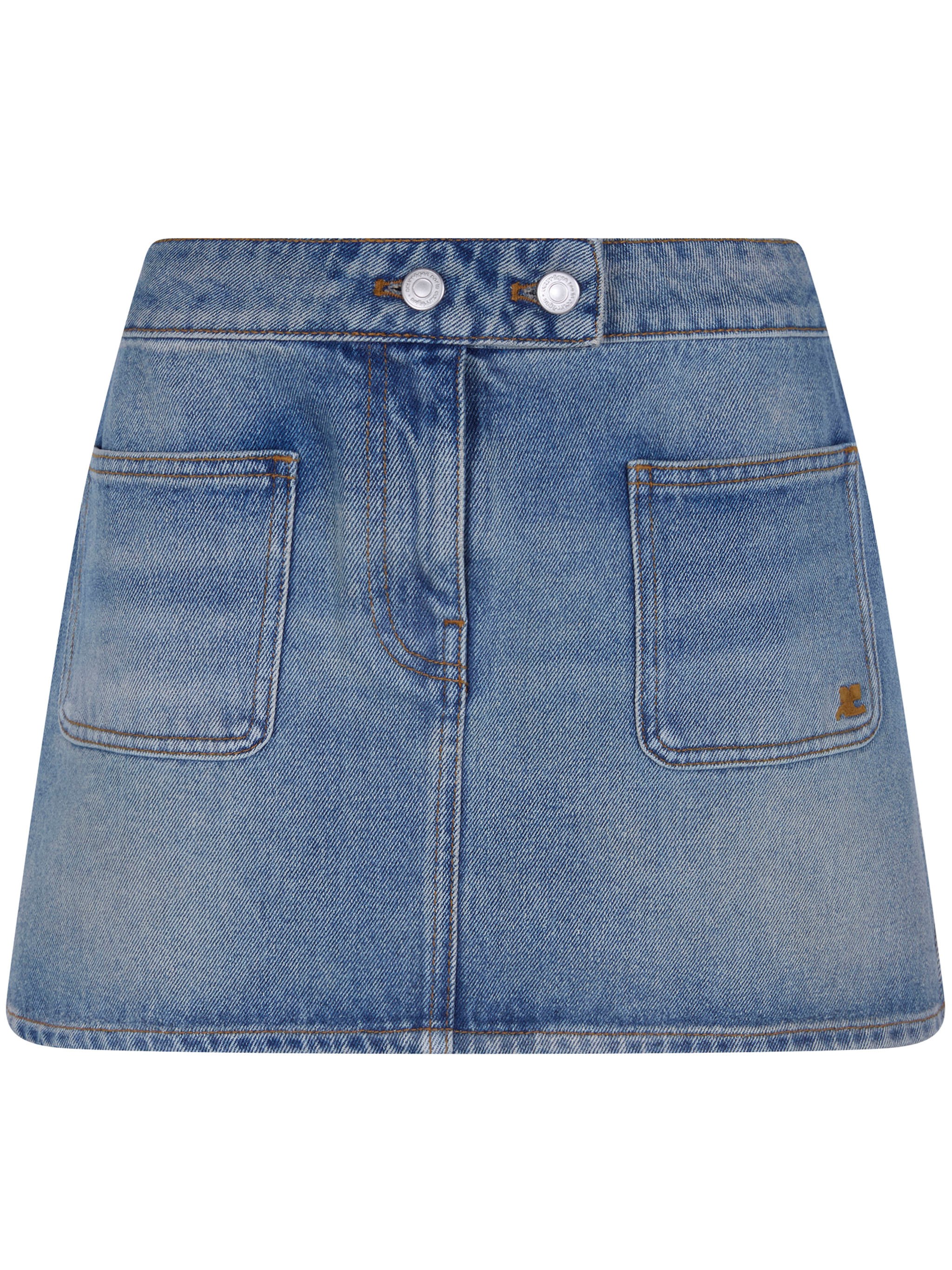 COURREGES "Signature" Denim Mini Skirt　COURREGES「シグネチャー」デニムミニスカート COURREGES