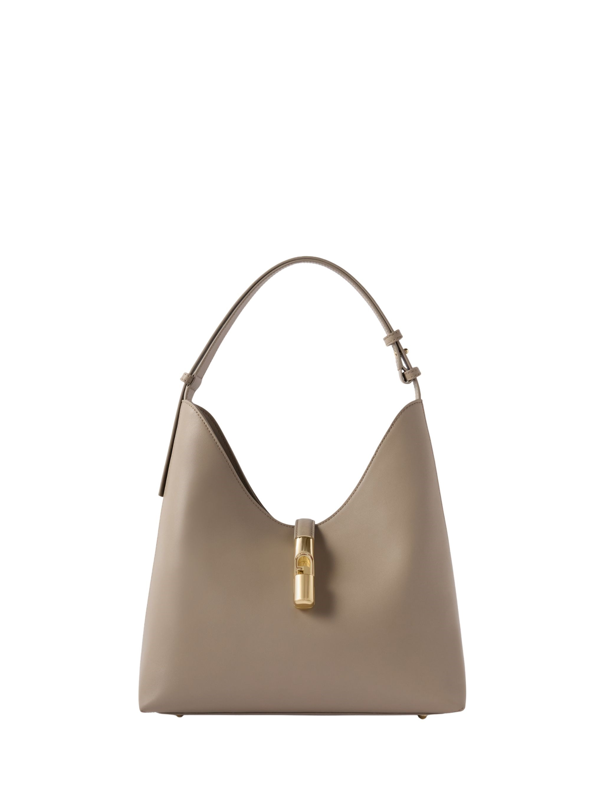 FURLA “Furla Goccia” Night Calf Leather Small Hobo Bag