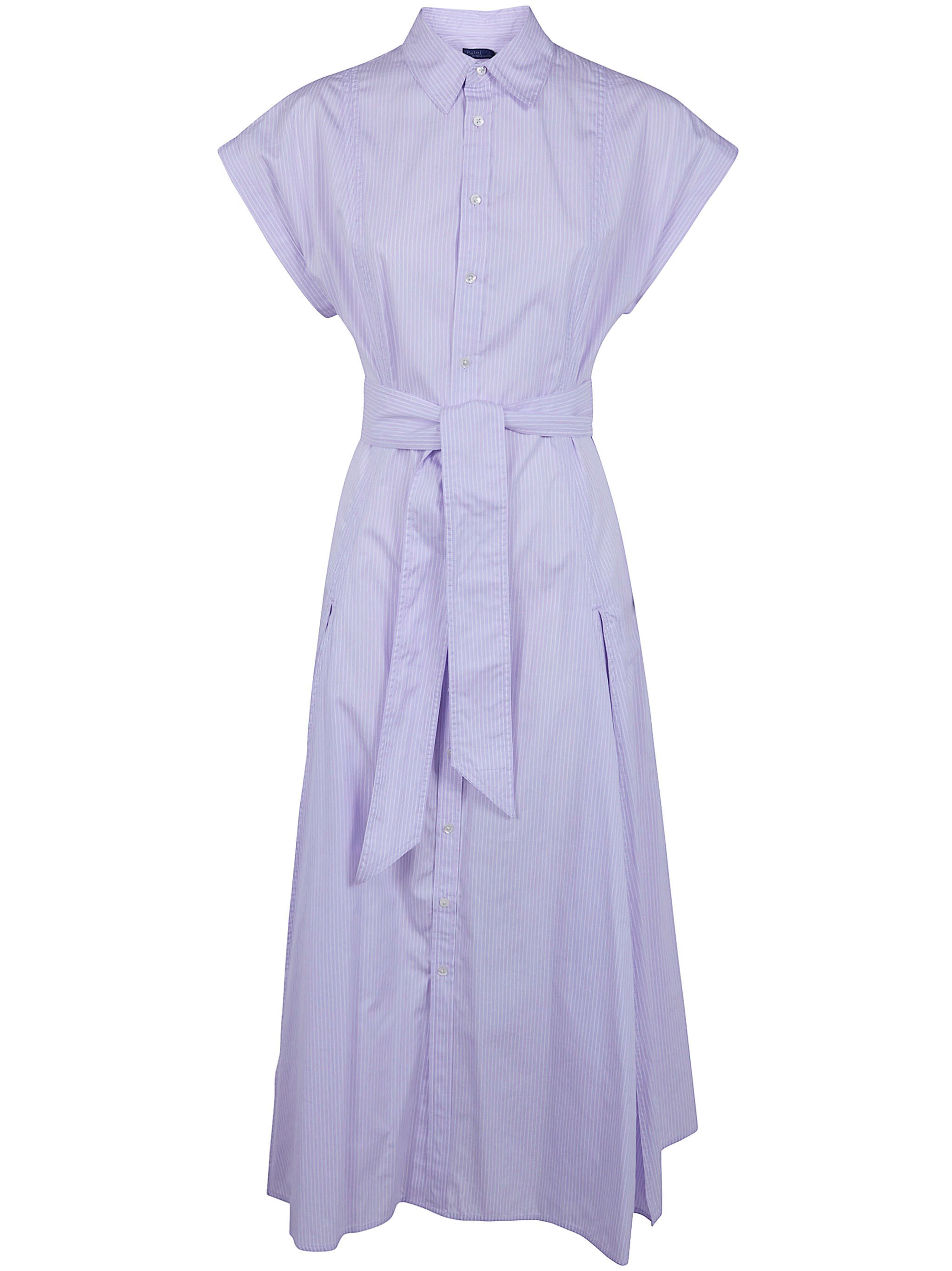POLO RALPH LAUREN Short Sleeves Shirt Midi Dress