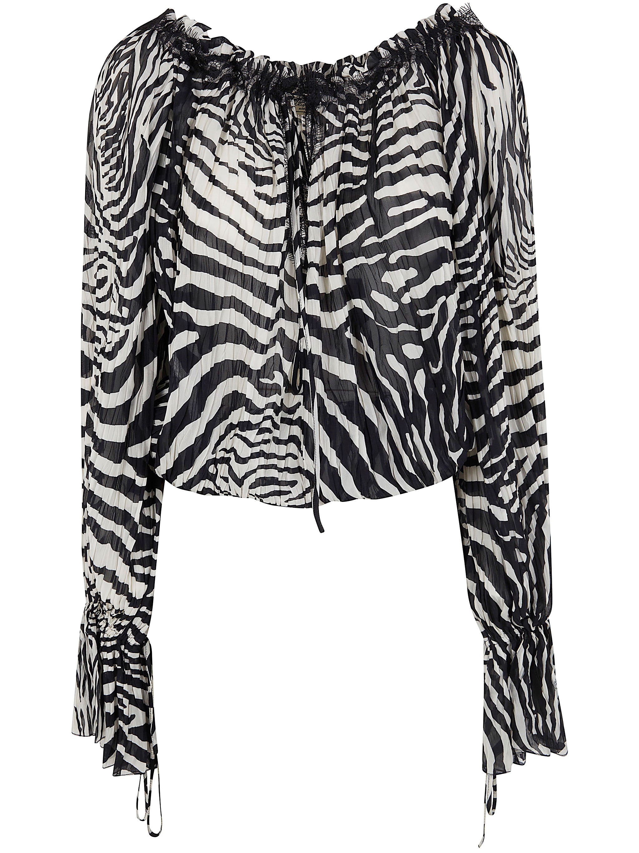 BLUMARINE Print Chiffon Top