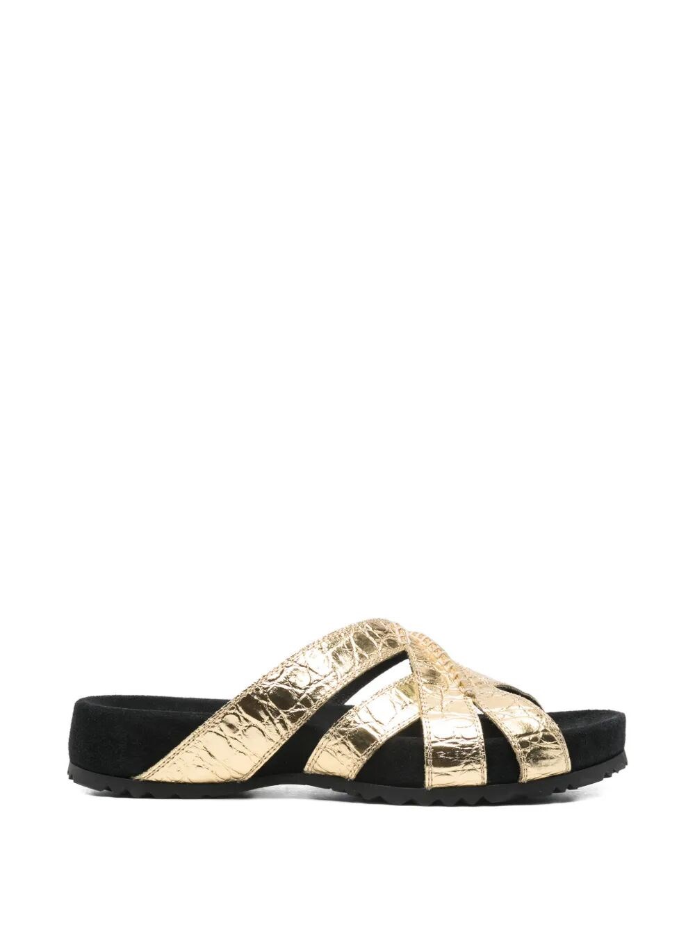 DRIES VAN NOTEN Leather Braided Slippers