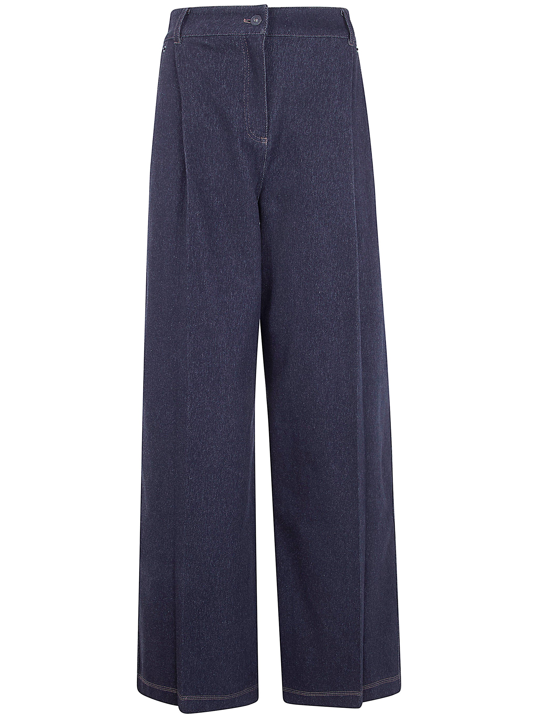 Max Mara Pure "mxpetereo" Denim Jersey Trousers In Black