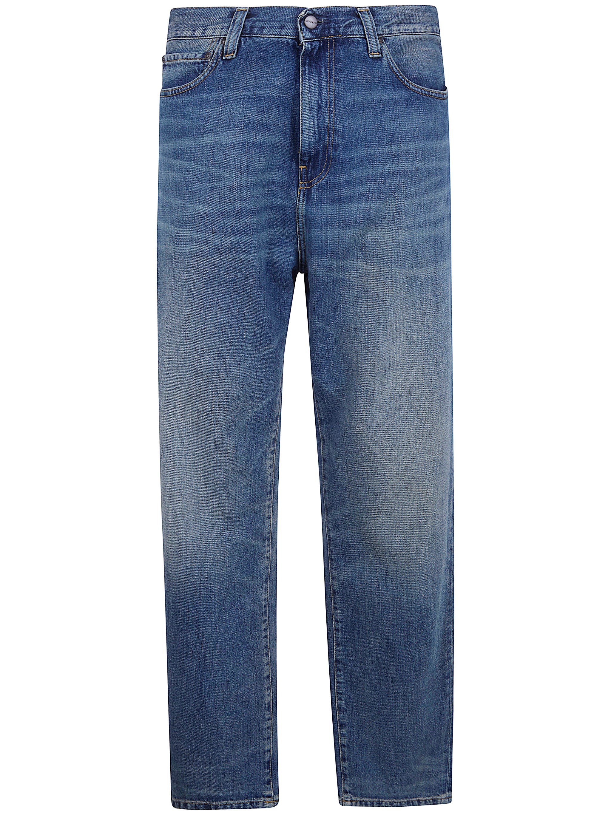 Carhartt "aaron" Pant Camano Denim In Blue