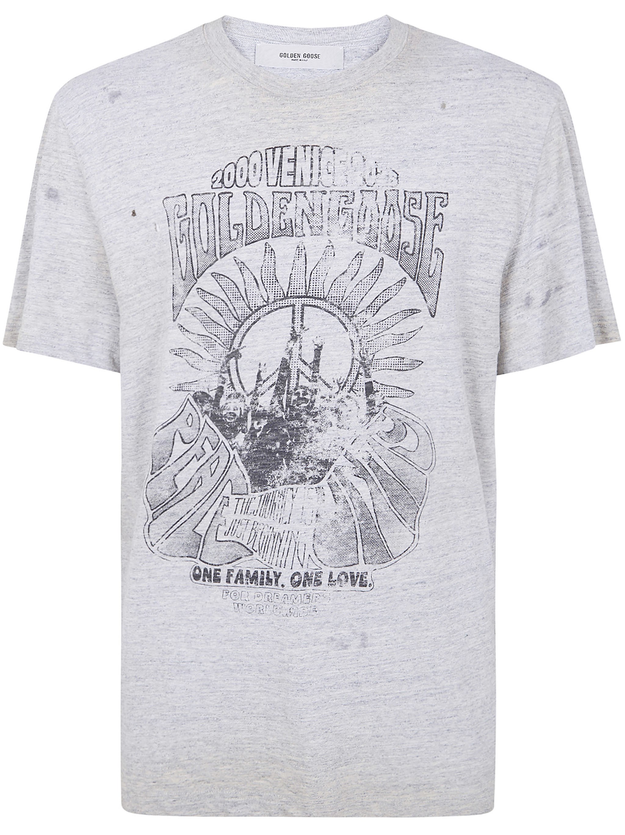 GOLDEN GOOSE "Journey M`S" T-Shirt Regular Cotton Slub Jersey Vintage　GOLDEN GOOSE "Journey M`S" Tシャツ レギュラー コットン スラブジャージ ヴィンテージ GOLDEN