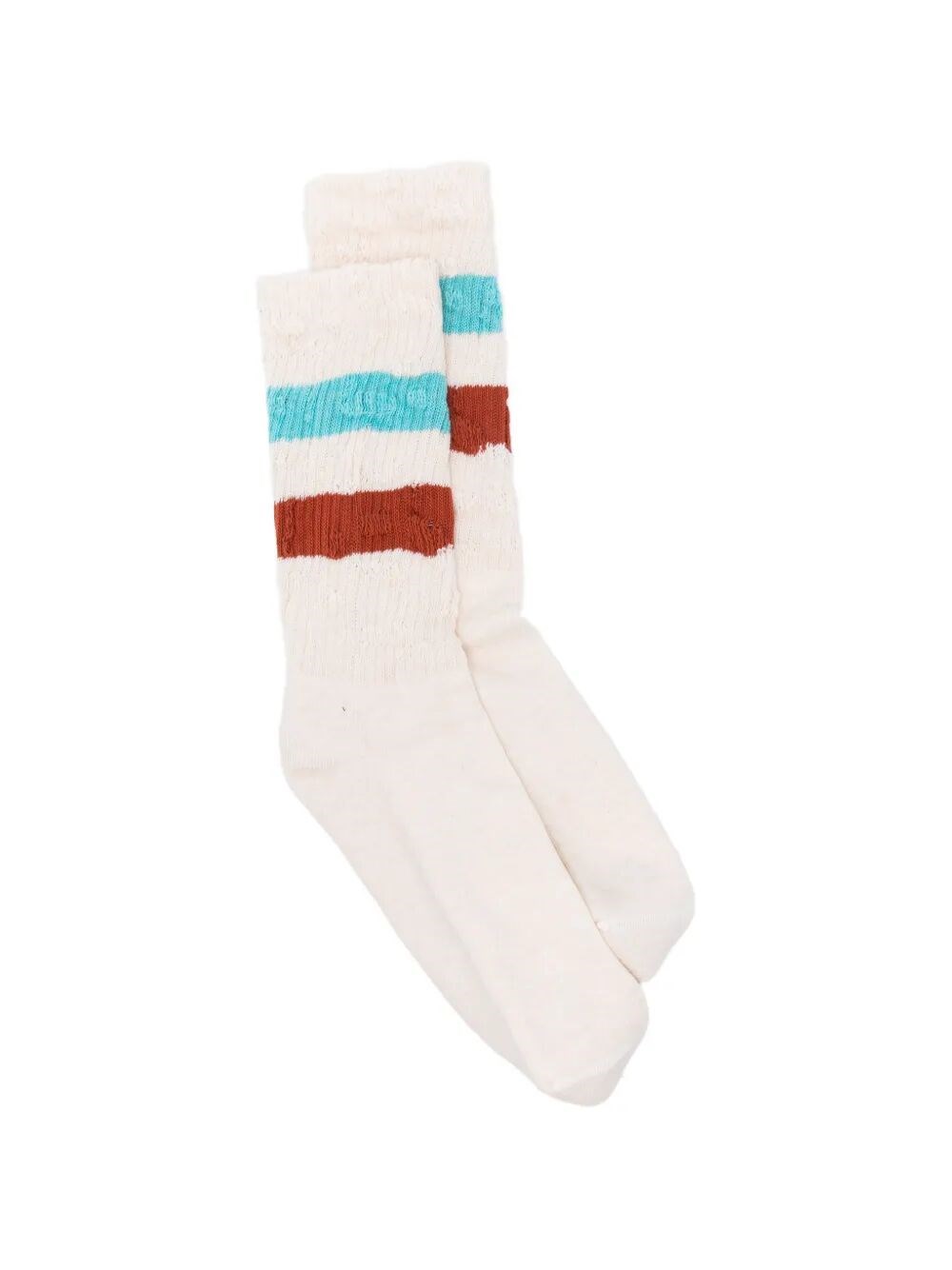 Golden Goose Socks High Rib Stripes Ripped