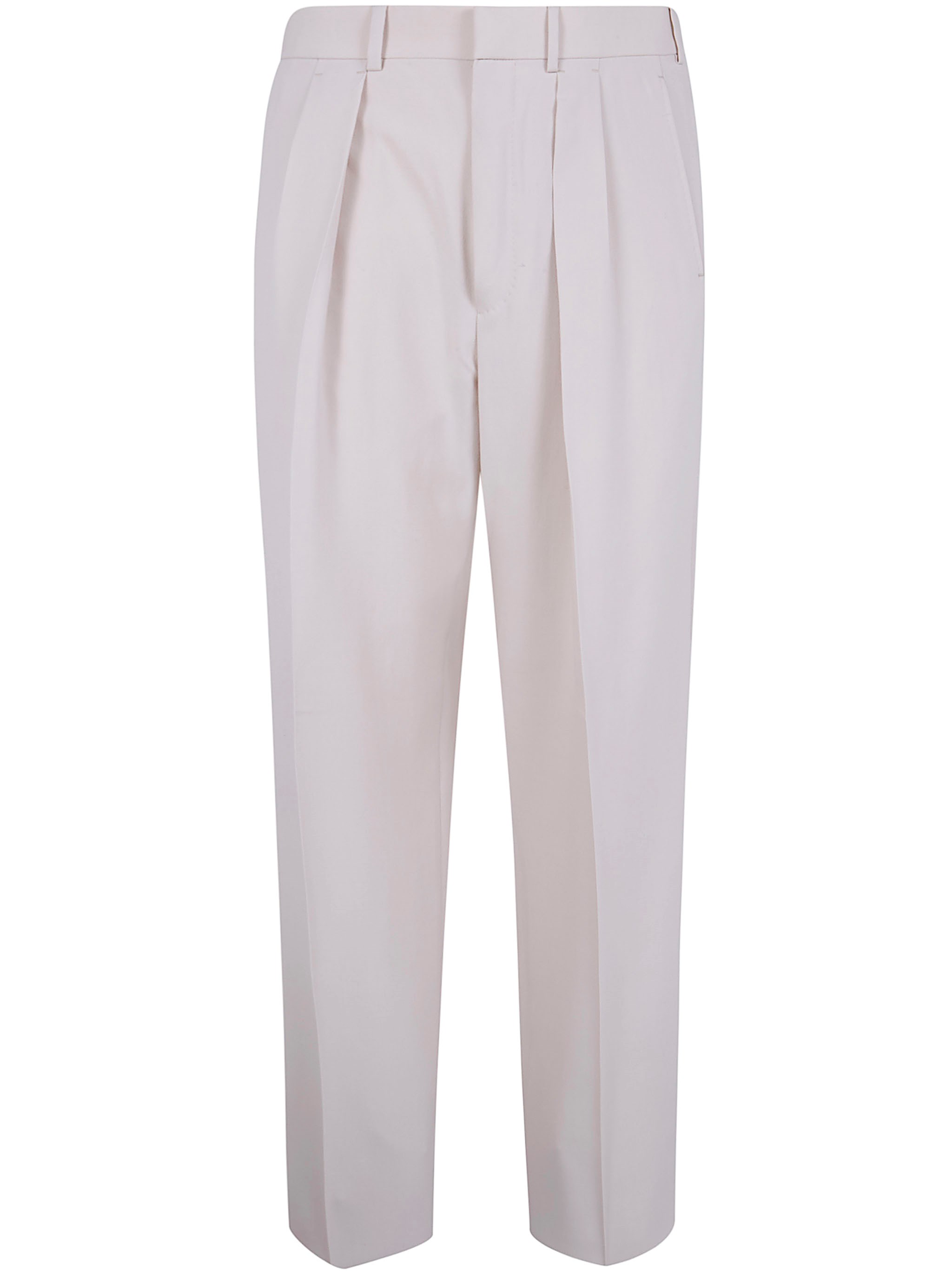 TOM FORD Wool Cashmere Silk Reps Double Pleat Pants