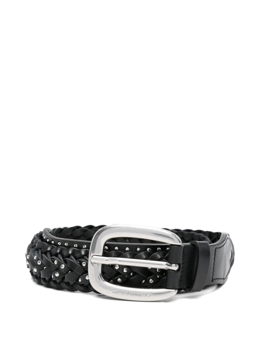 GOLDEN GOOSE "Braided Houston" Washed Leather With Micro Studs Belt　GOLDEN GOOSE "Braided Houston" ウォッシュドレザー マイクロスタッズベルト GOLDEN