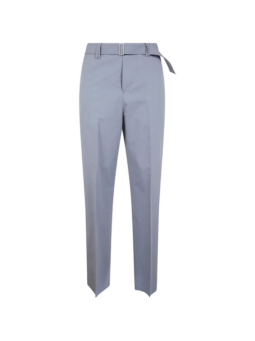 LARDINI Silk And Cotton Belt Trousers
