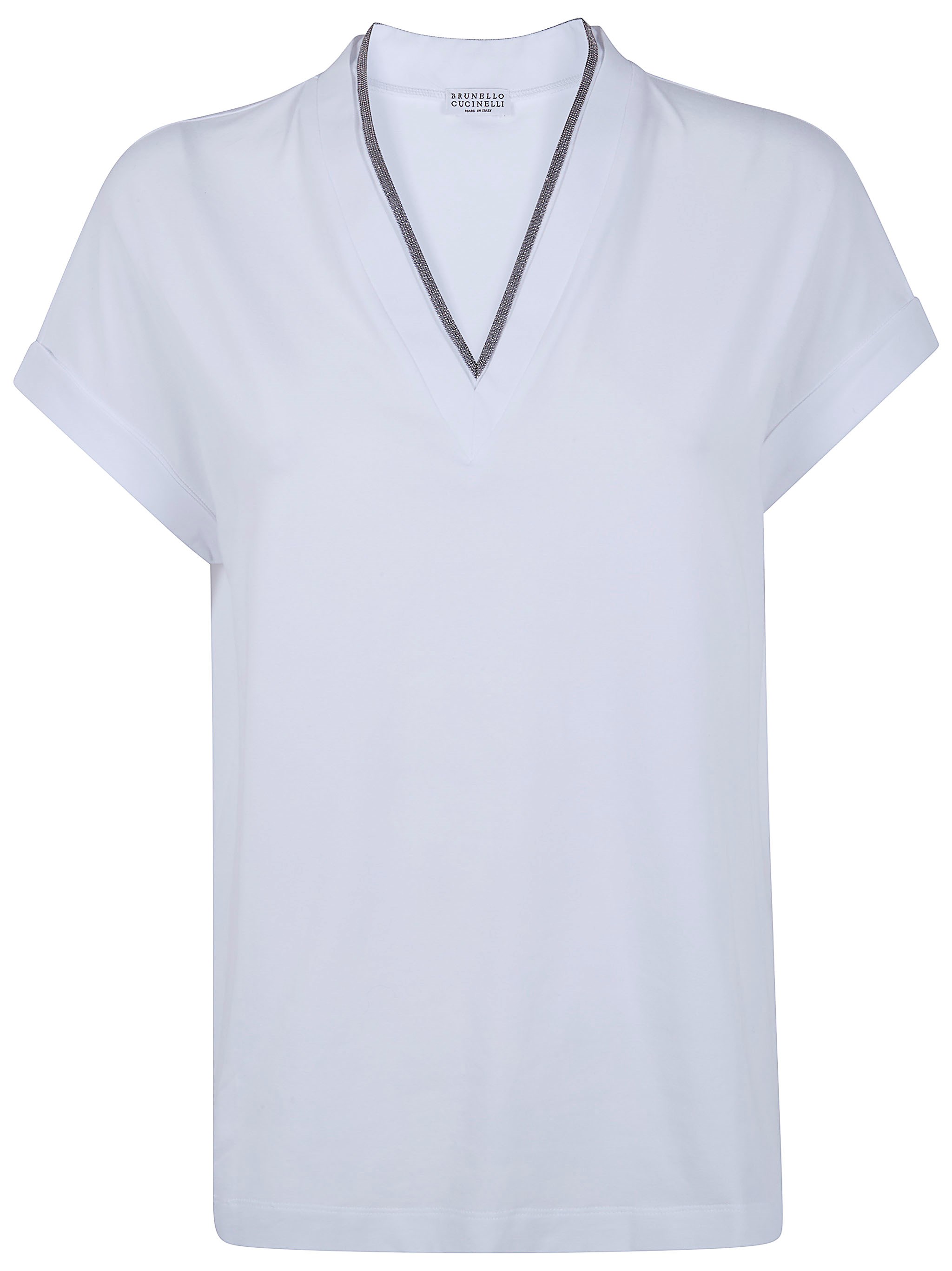 Camiseta con cuello en V Brunello Cucinelli