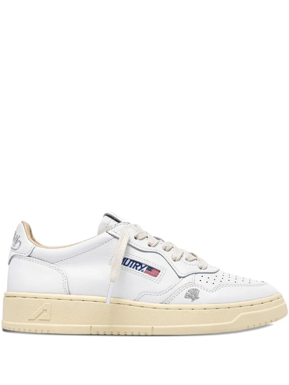 AUTRY "Medalist Low Woman" Leather Shell Sneakers