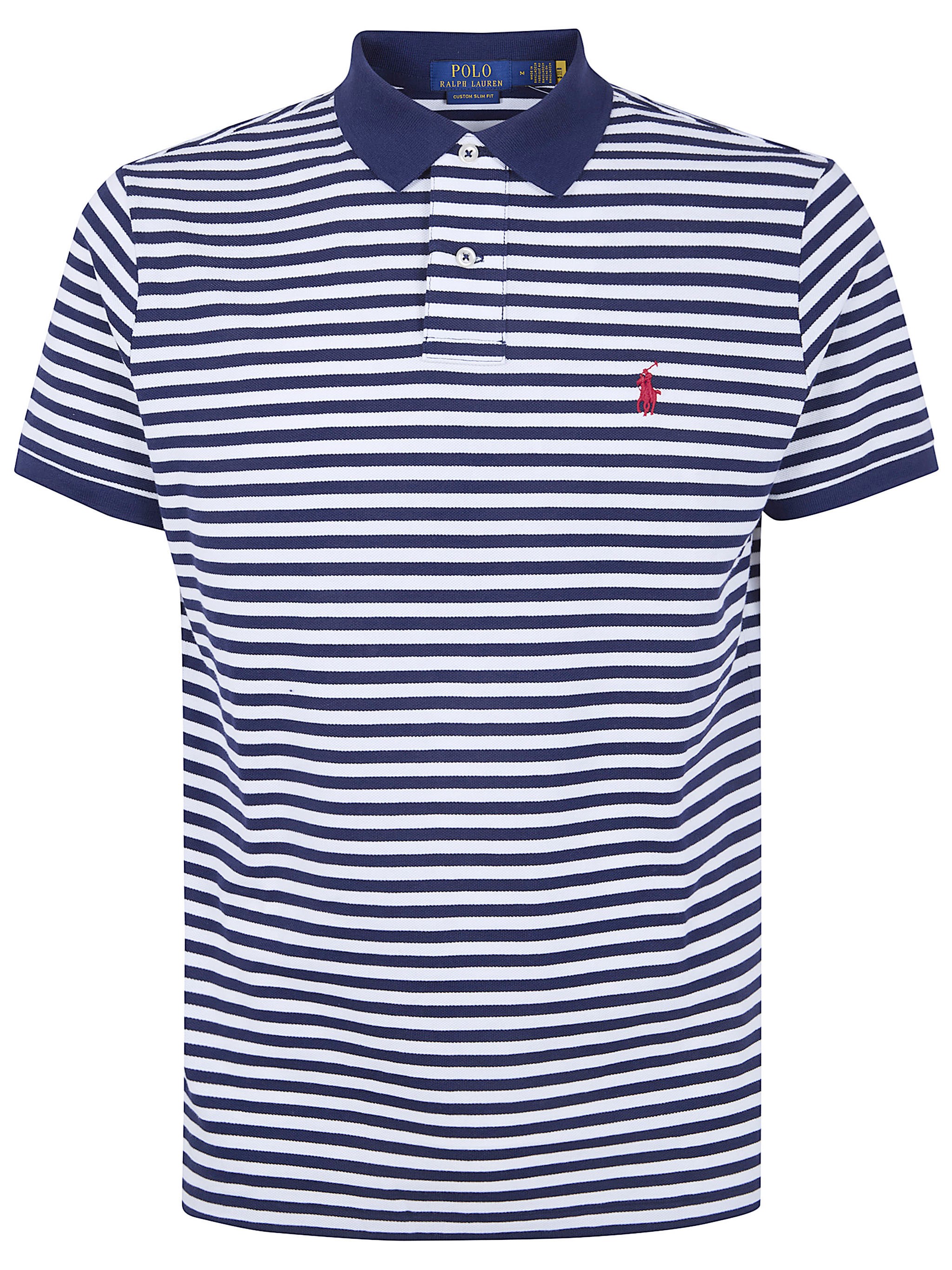 POLO RALPH LAUREN Short Sleeves Knit Stripes Polo Shirt