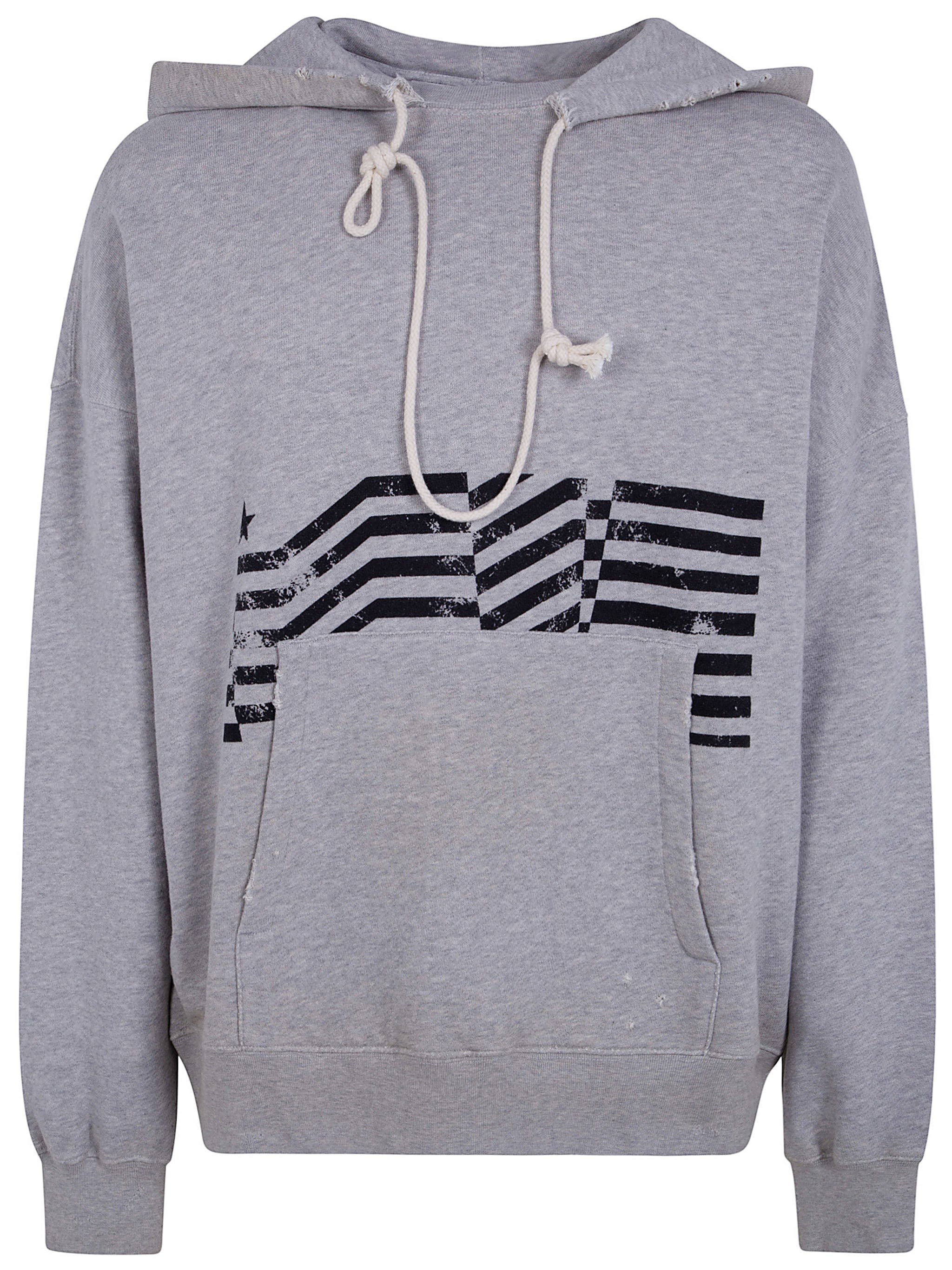 GOLDEN GOOSE "Journey" Unisex Hoodie Slub Cotton Heavy Fleece Vintage　GOLDEN GOOSE "Journey" ユニセックス パーカー スラブコットン ヘビーフリース ヴィンテージ GOLDEN
