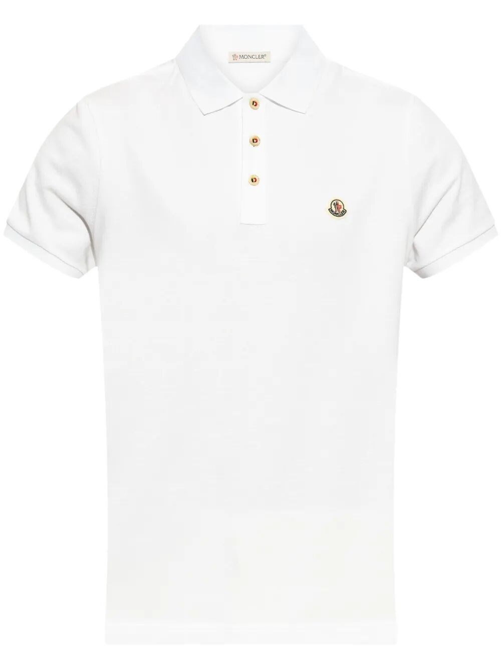 MONCLER Short Sleeves Cotton Piquet Polo