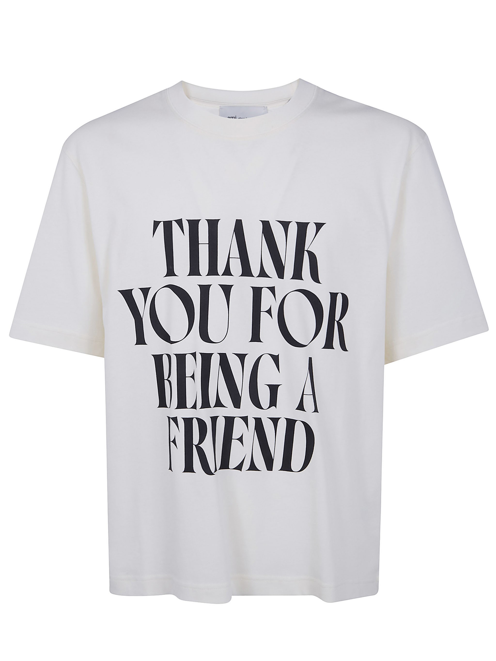 AMI ALEXANDRE MATTIUSSI Boxy Fit Short Sleeves Teeshirt With Signature