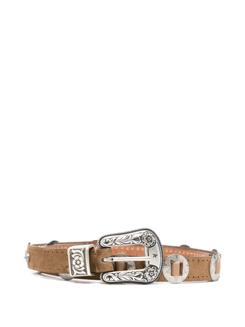 GOLDEN GOOSE "Lace" S Washed Nabuk Body With Leather Threadings Belt　GOLDEN GOOSE "レース" S ウォッシュドナブックボディとレザースレッディングベルト GOLDEN