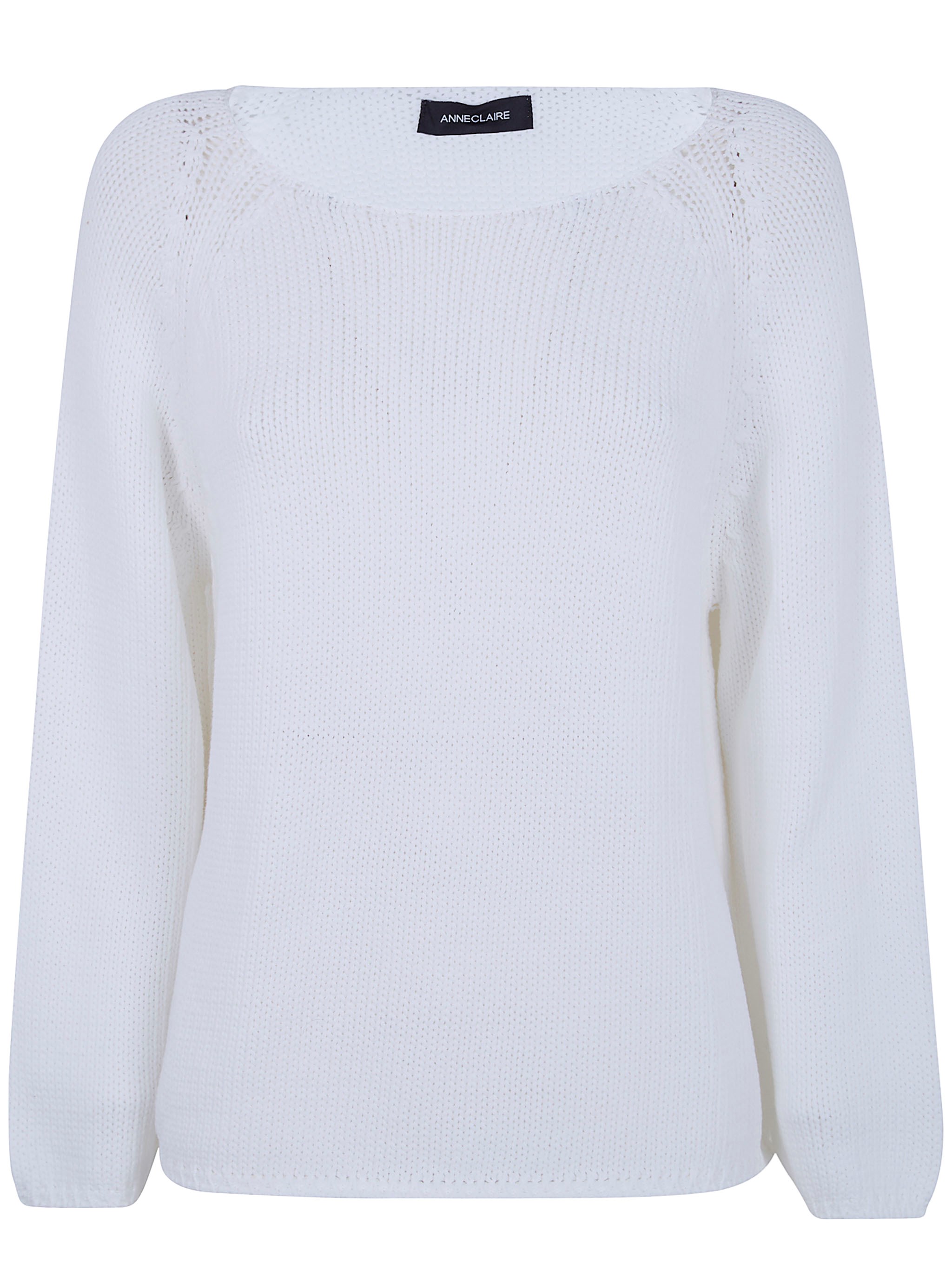ANNECLAIRE Long Sleeves Boat Neck Sweater
