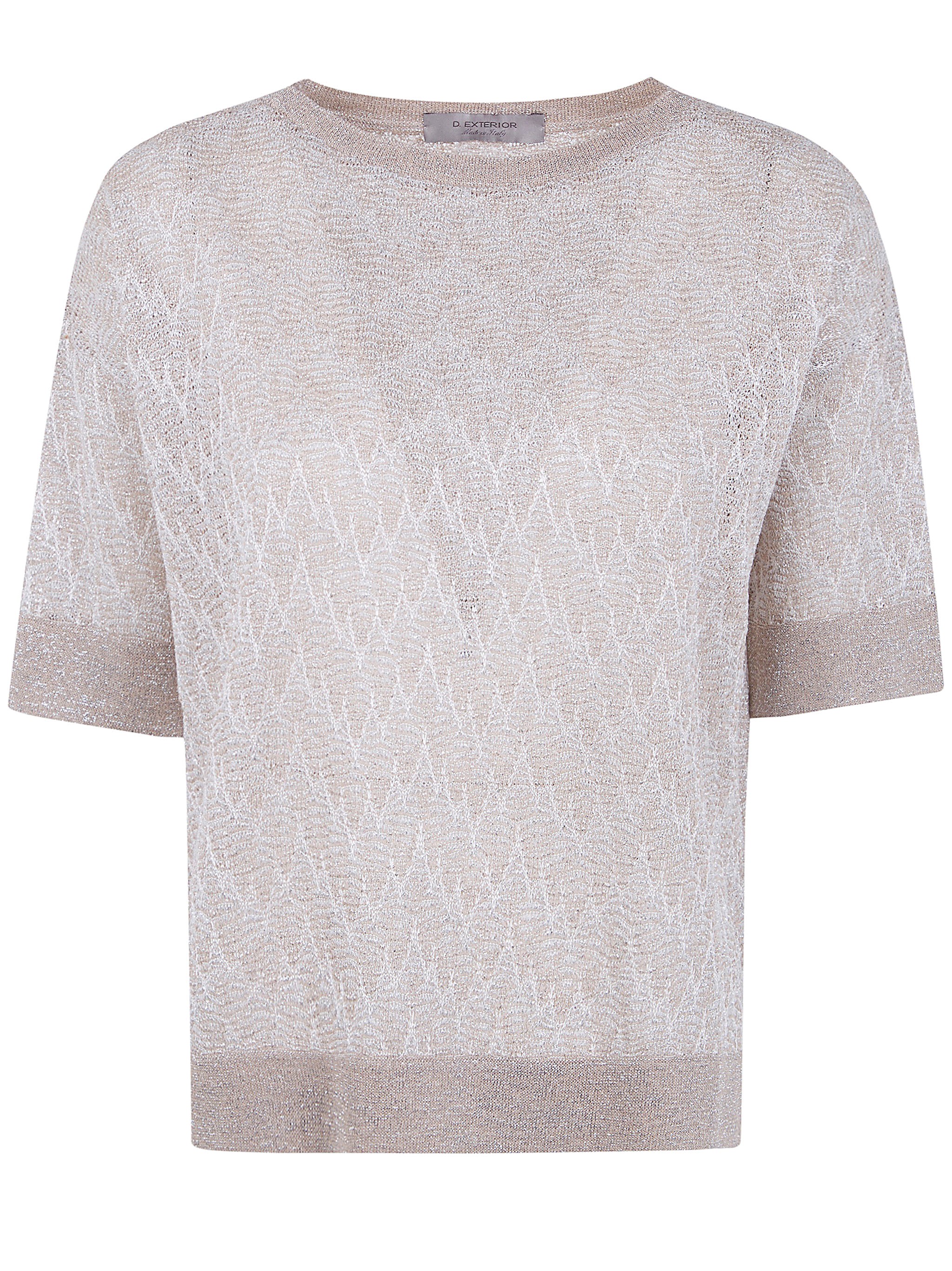 D. EXTERIOR Z-Line Lux Short Sleeves Round Neck Sweater