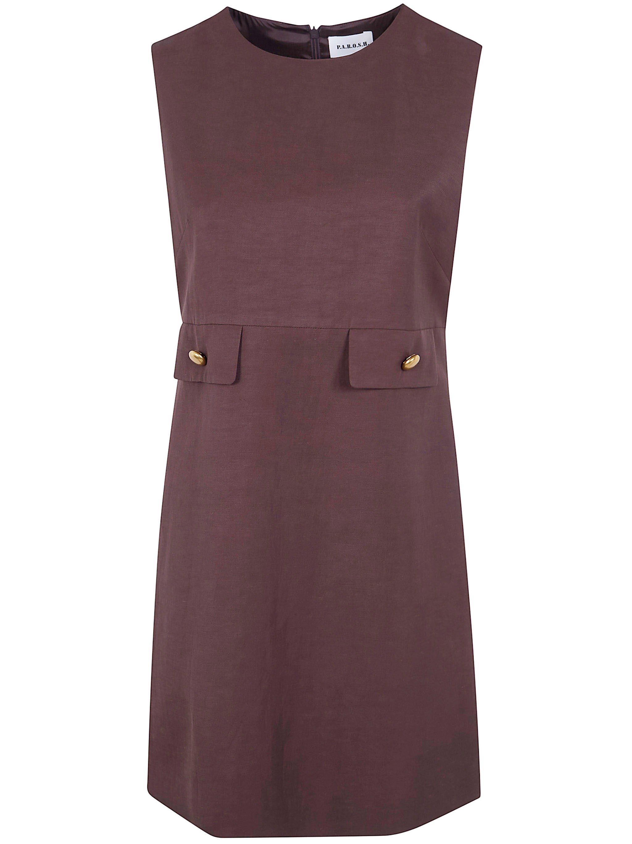 P. A.R. O.S. H. "Raisa26" Viscose Linen Mini Dress