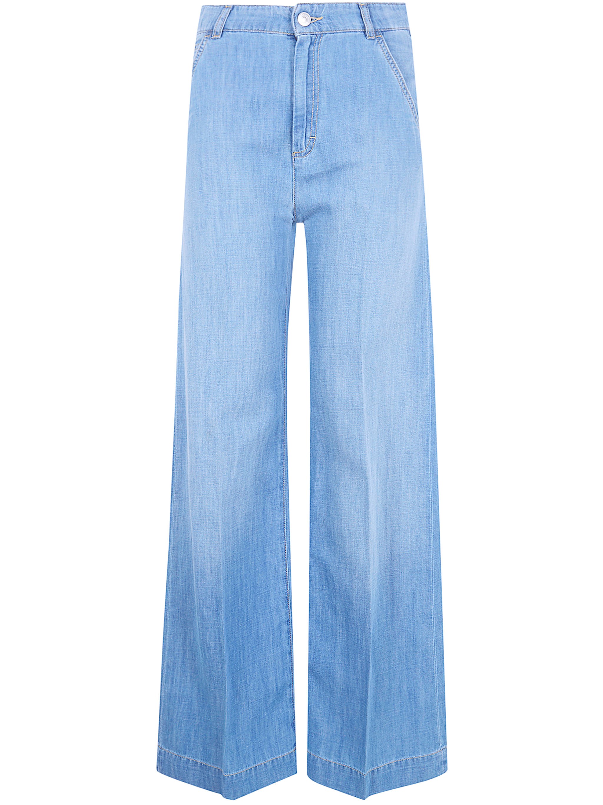 SEVENTY Light Denim Mixed Linen Jeans