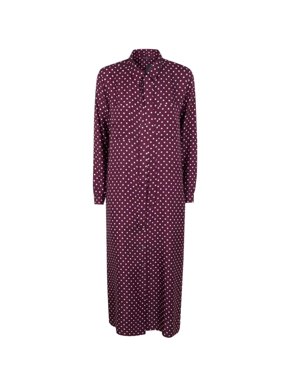 LAURA URBINATI Belt Long Sleeves Shirt Dress
