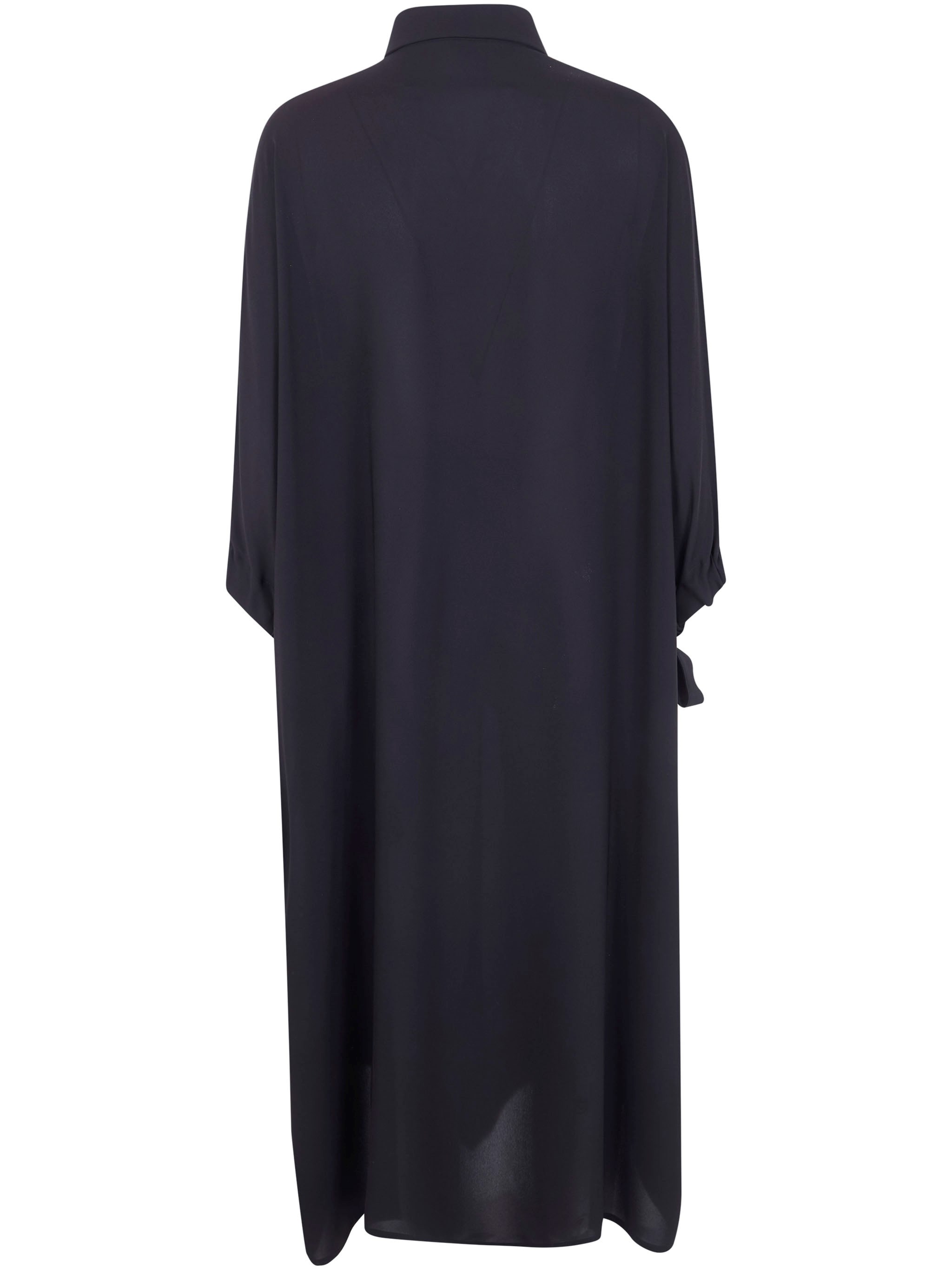 Y's Over Sleeve Shirt Dress In Black