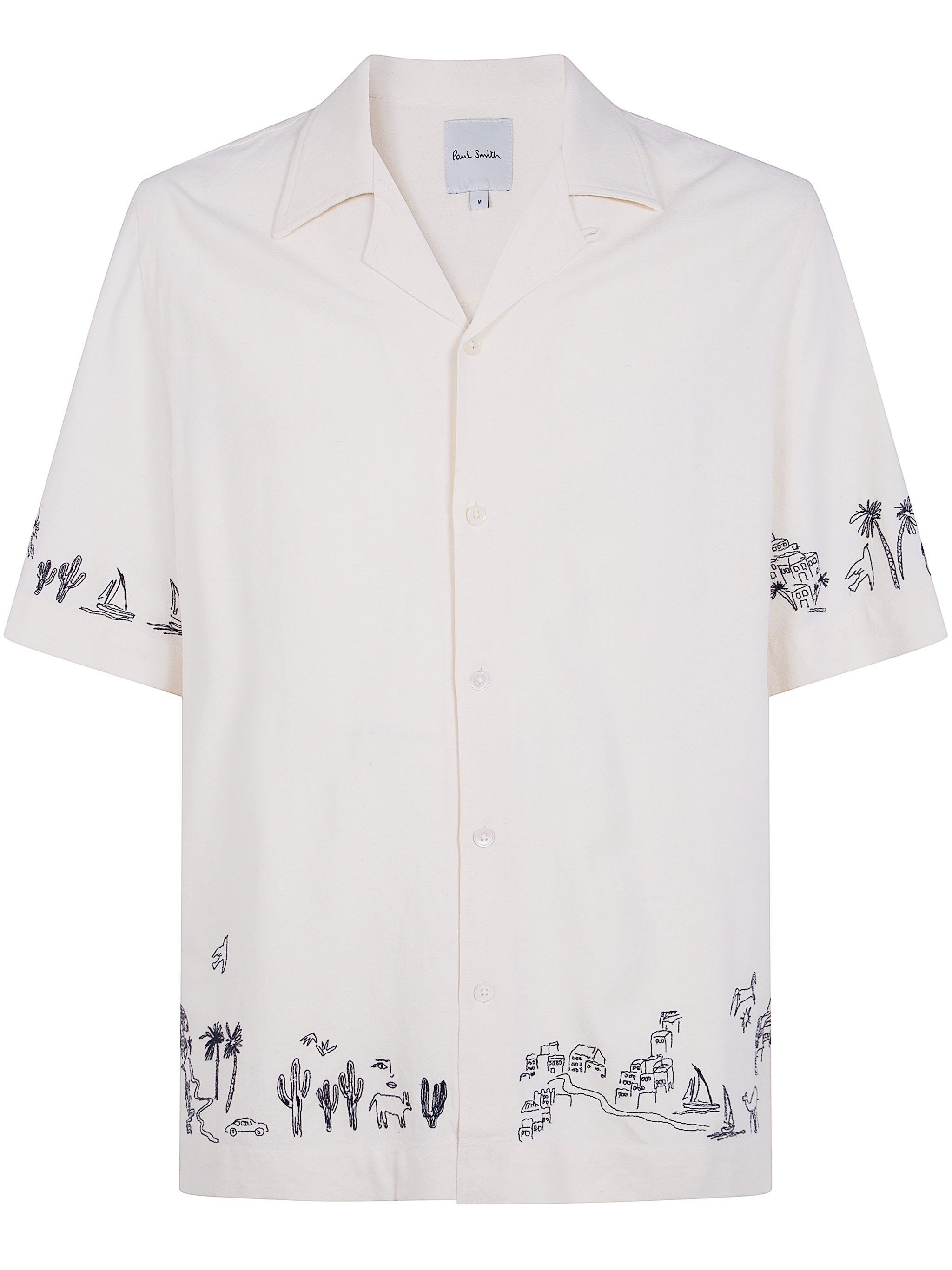 Chemise homme Paul Smith à manches courtes, coupe droite brodée