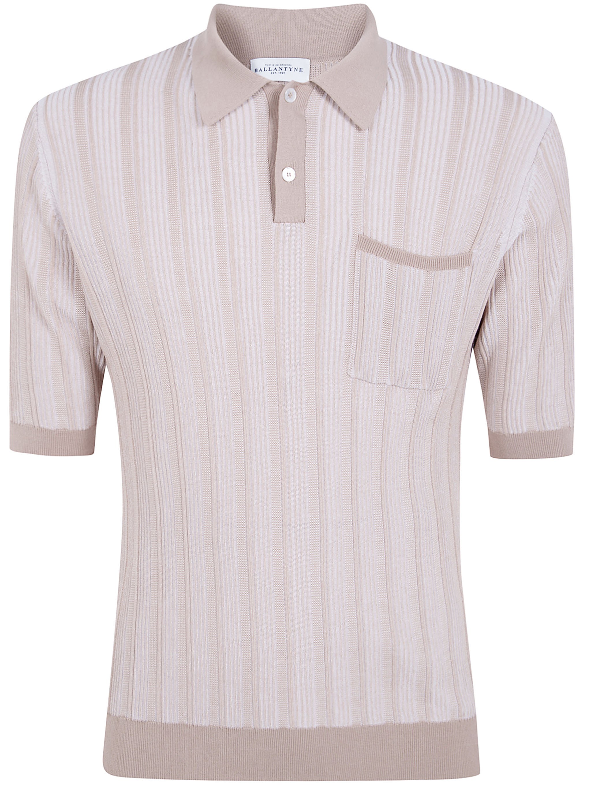 BALLANTYNE Vertical Stripes Polo Shirt