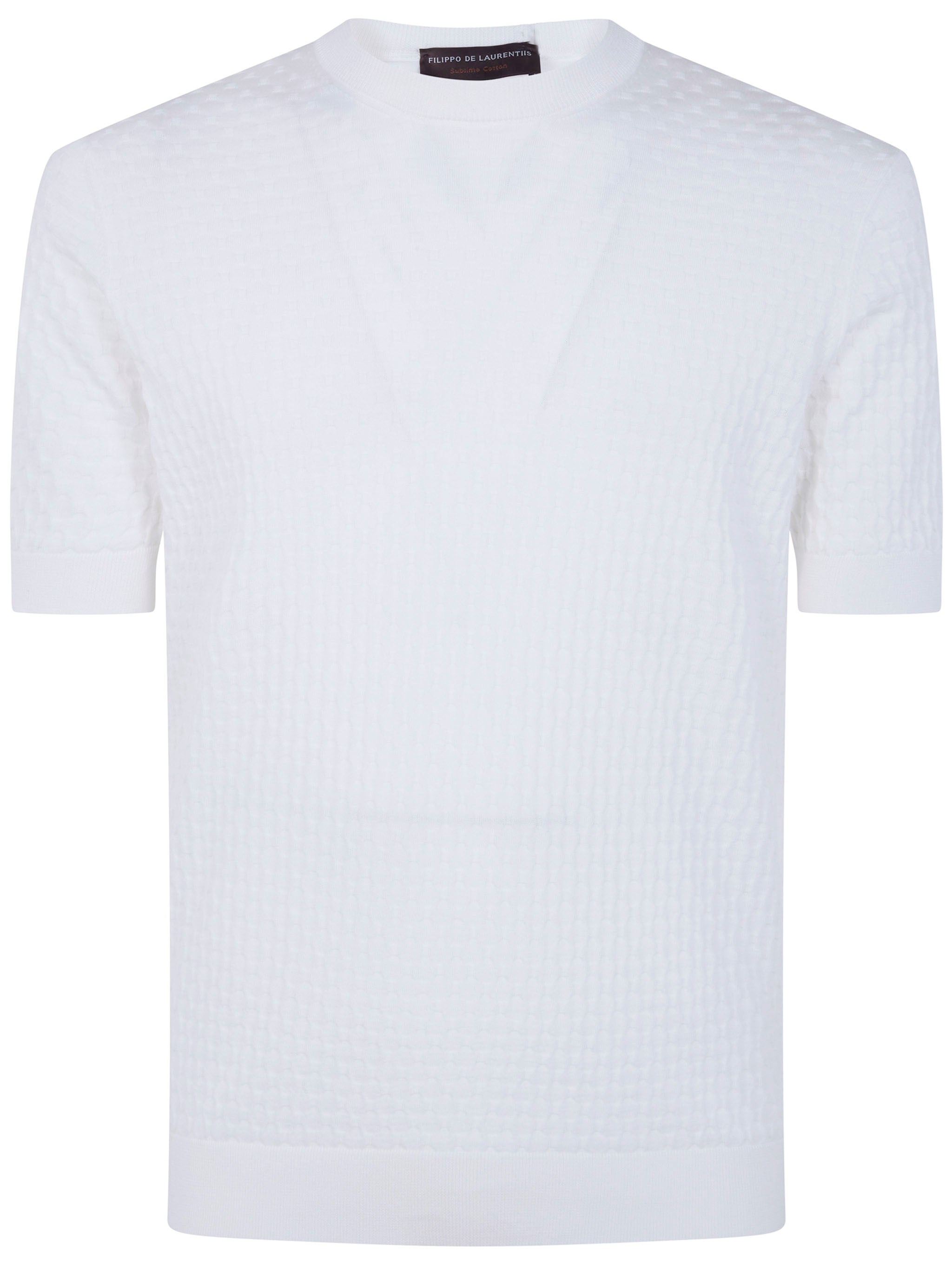 FILIPPO DE LAURENTIIS Short Sleeves Round Neck Sweater