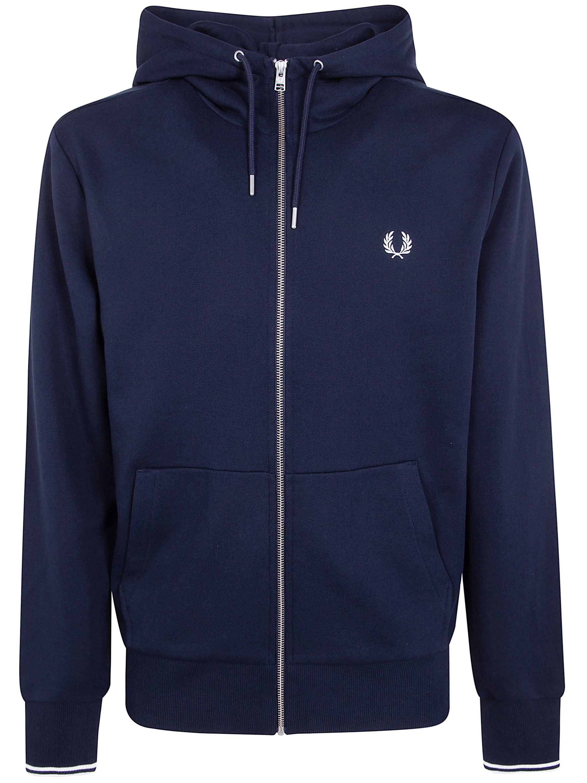 'Fred Perry' Hooded Zip Through Sweatshirt