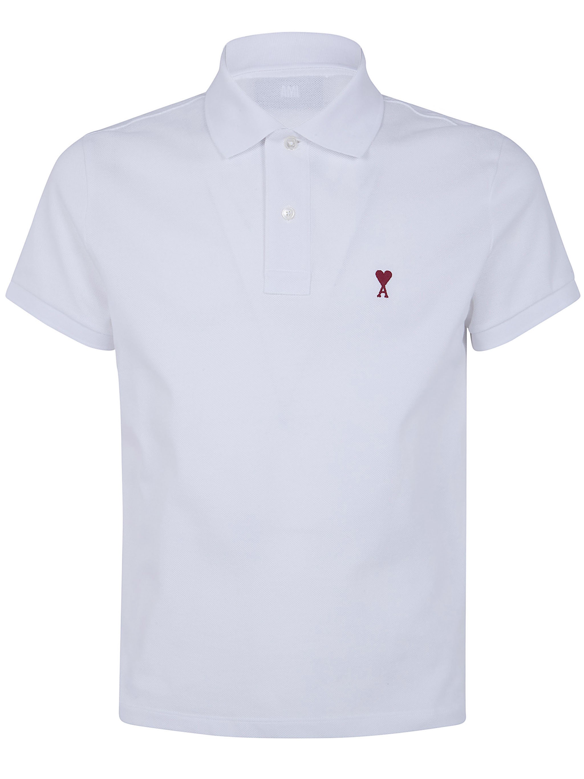 AMI ALEXANDRE MATTIUSSI Red "Ami De Coeur" Polo Shirt