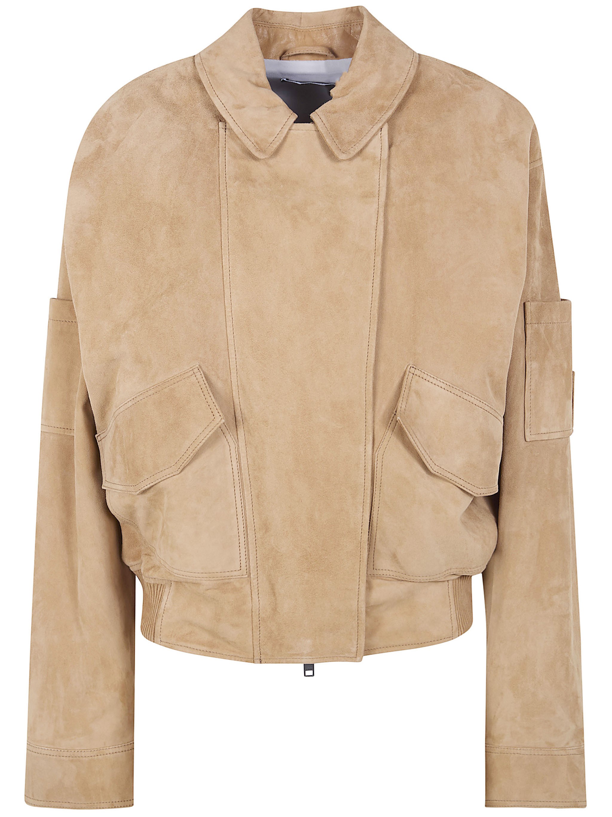 DRHOPE Oversized Nappa Vintage Bomber Jacket