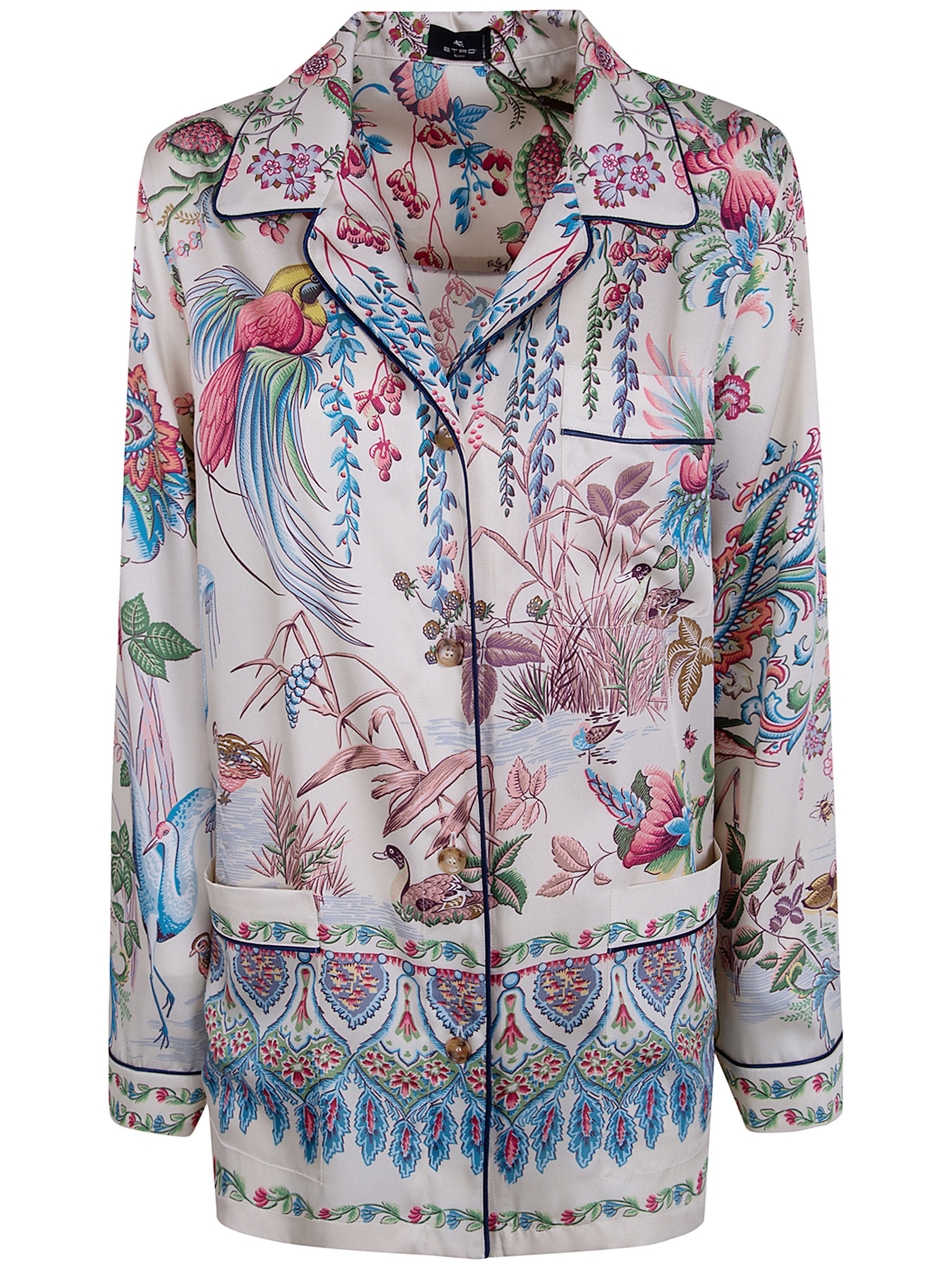 ETRO ETRO Printed Bowling Neck Shirt　ETRO プリント ボウリング ネック シャツ